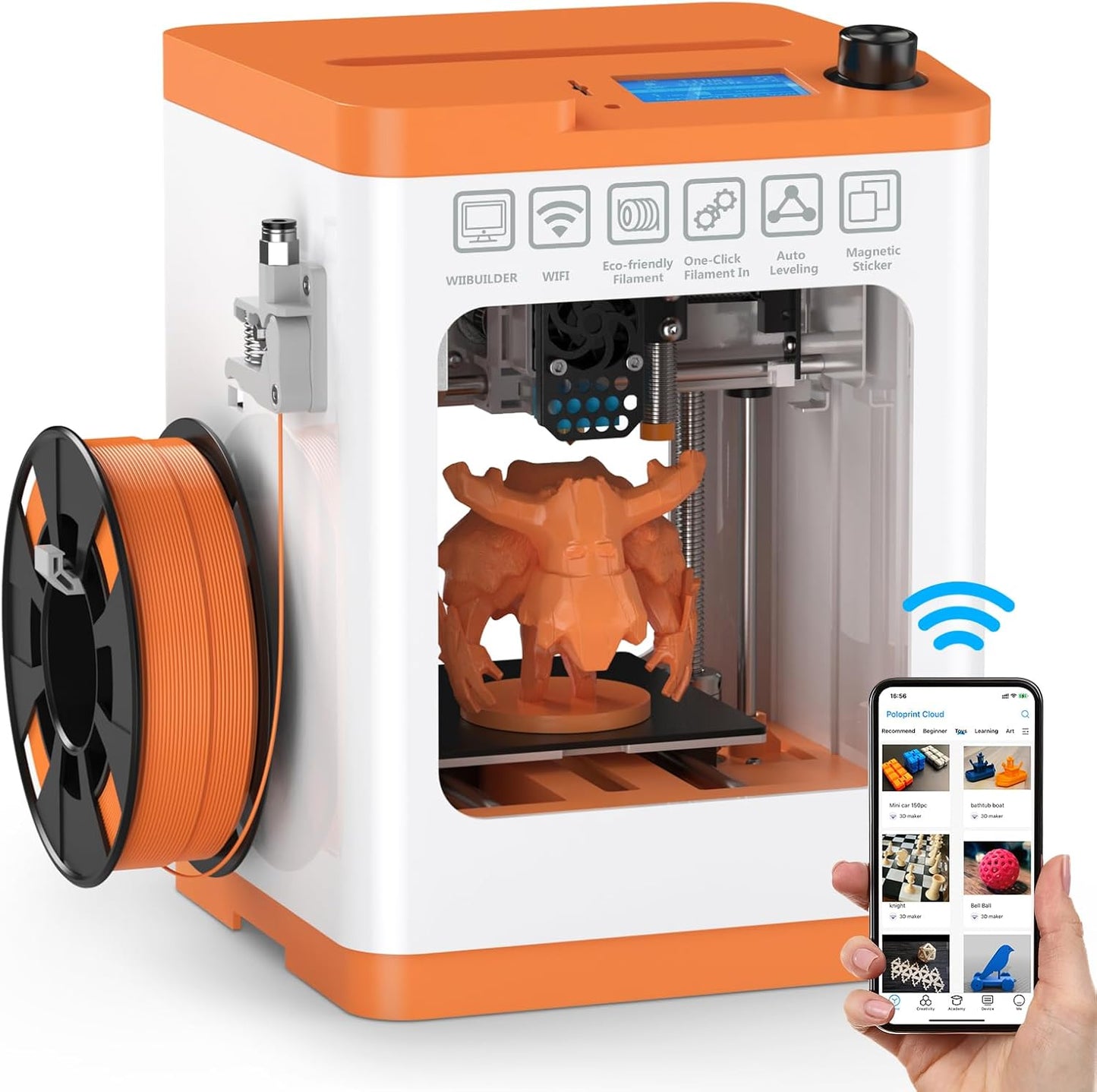 Upgraded Tina2S 3D Printer for Beginners with WiFi Cloud Printing