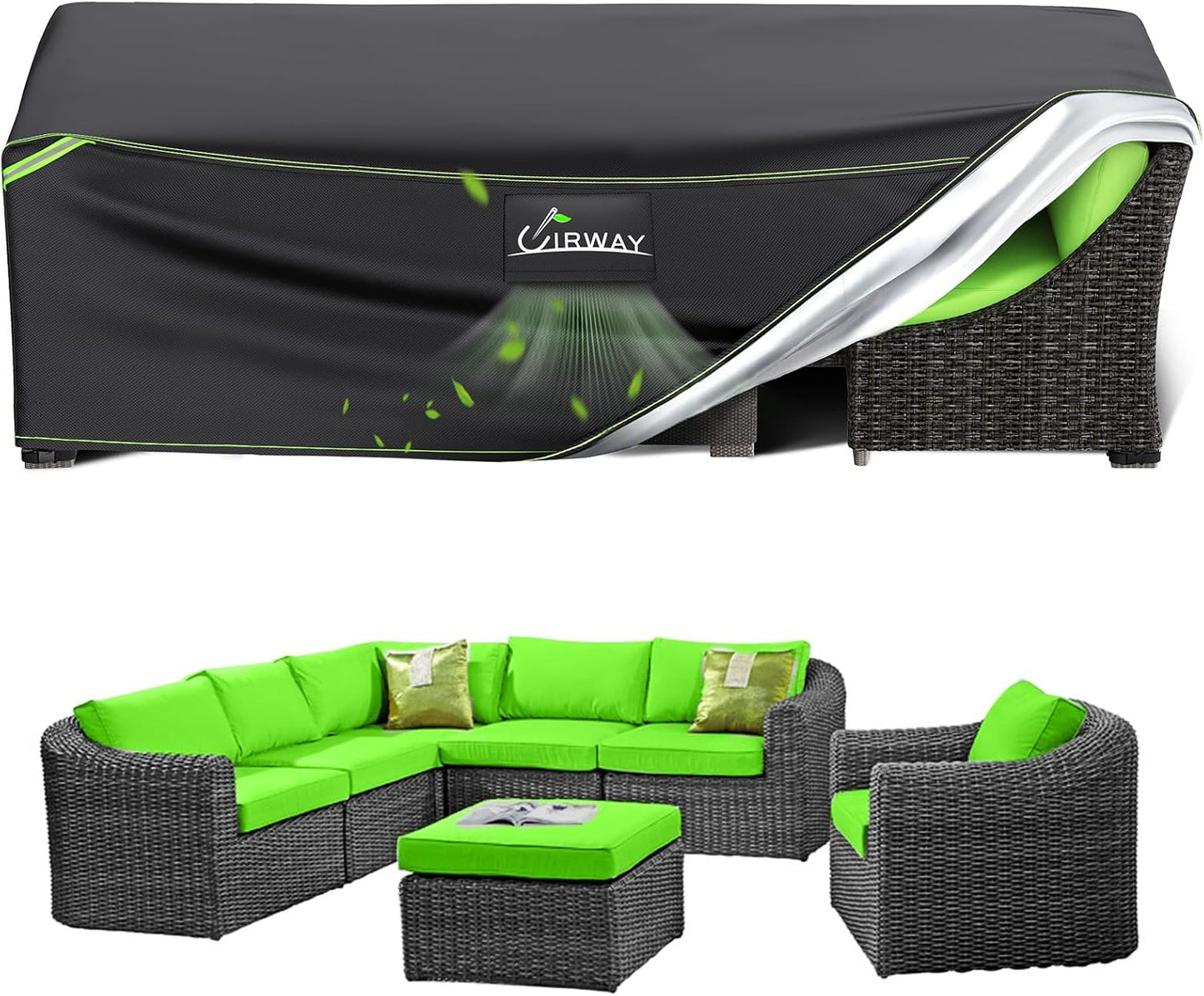 UIRWAY Patio Furniture Covers Waterproof for Outdoor Protection