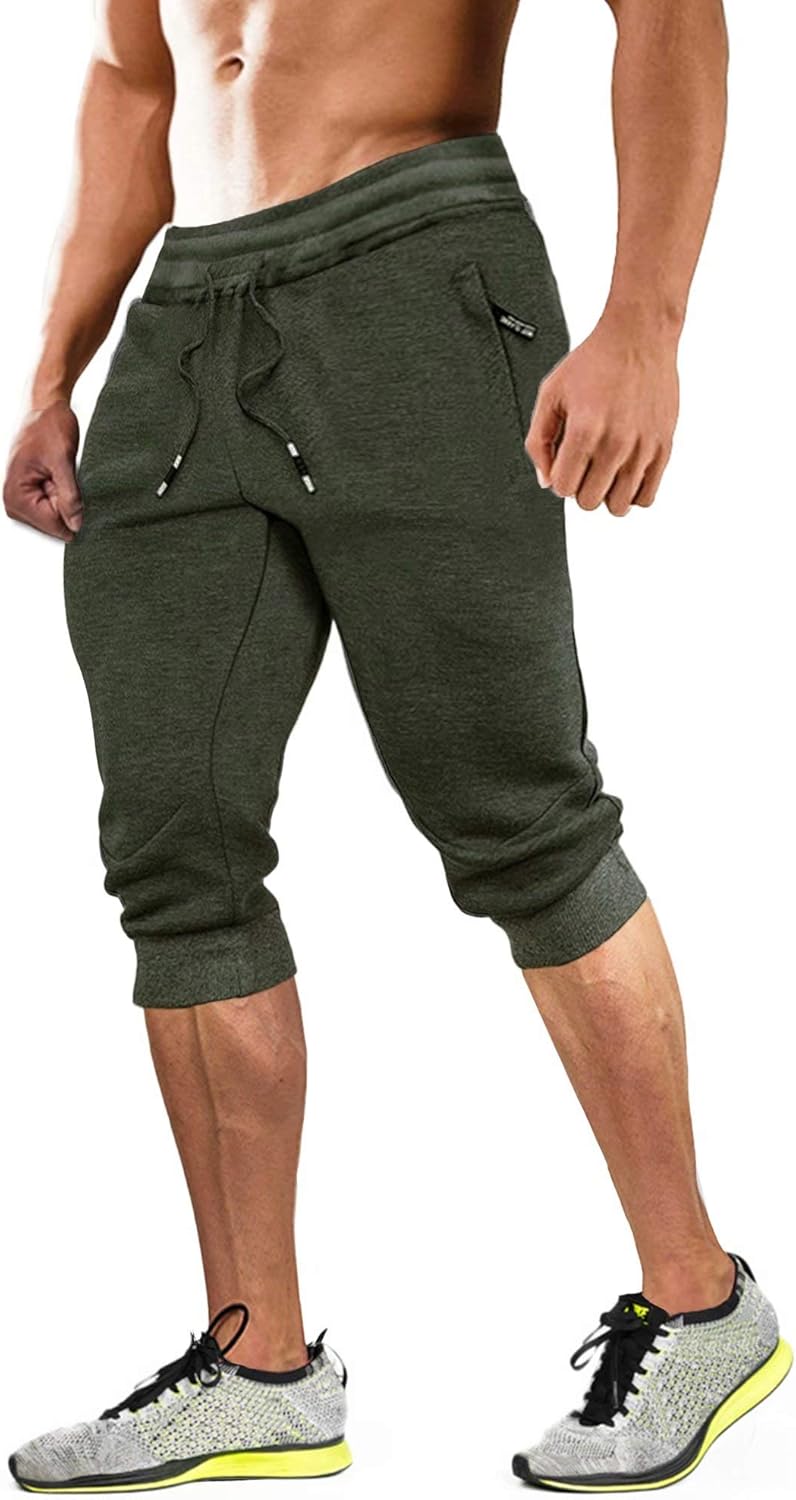 MAGCOMSEN Men's 3/4 Joggers Capri Pants for Active Lifestyles
