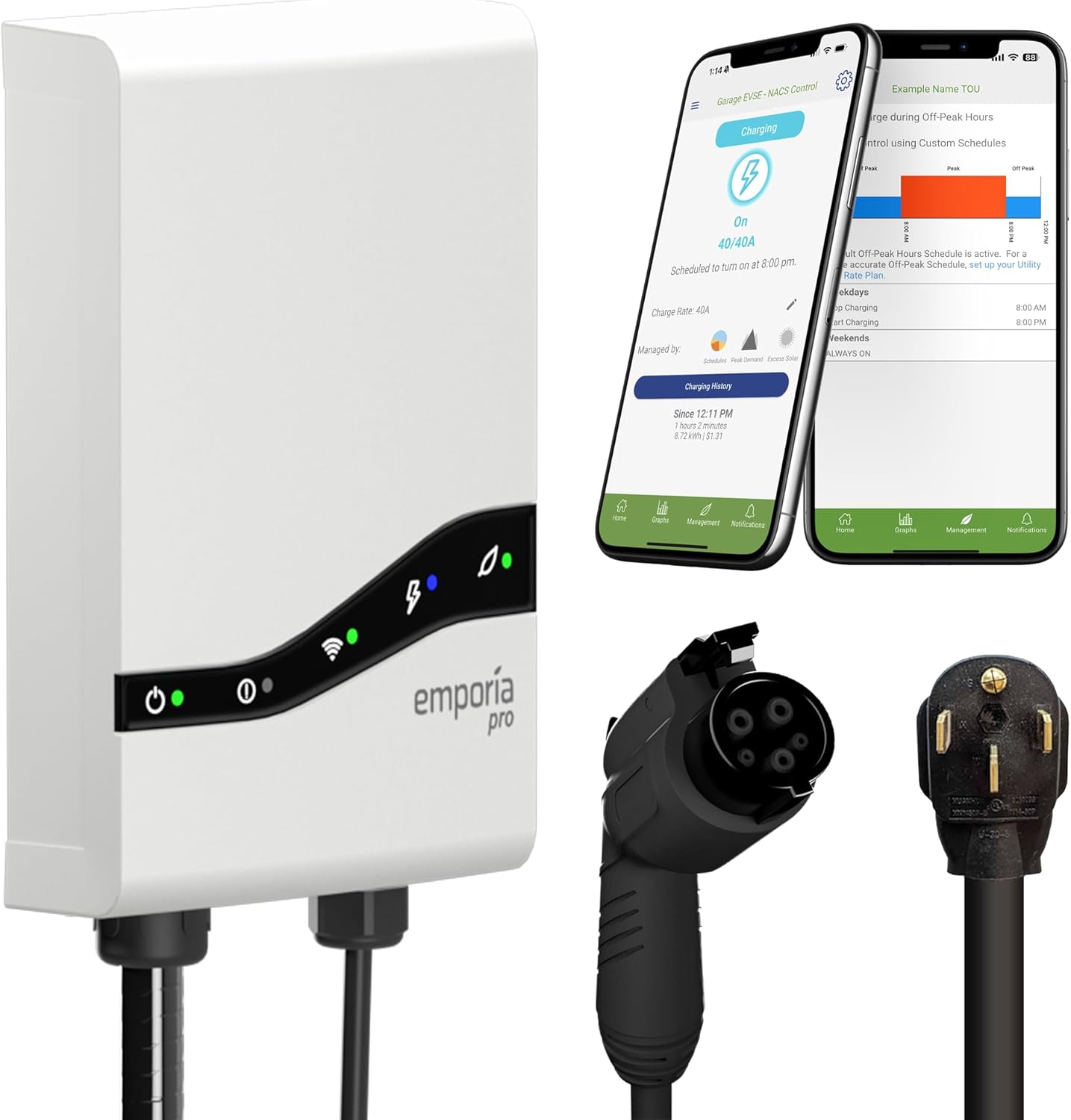 Fast EV Charger with PowerSmart Technology for Home Use