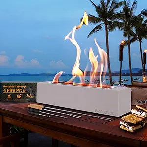 Tabletop Fire Pit for Indoor Outdoor Use with Extendable Sticks