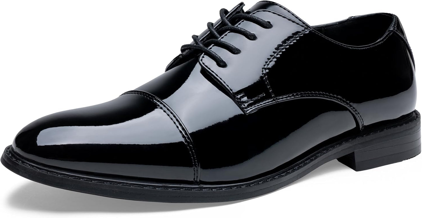 Jousen Men's Dress Cap Toe Shoes for Business and Formal Events
