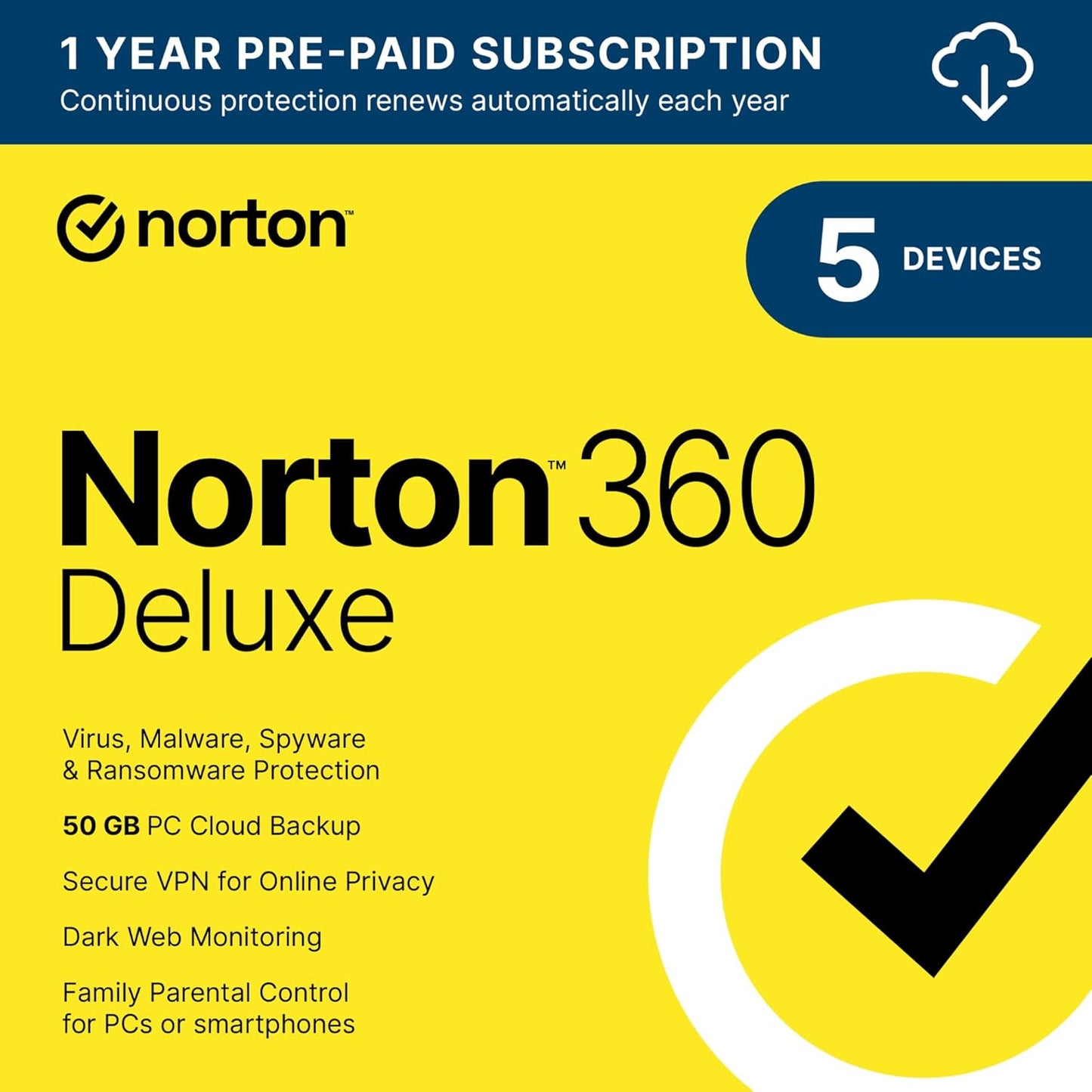 Norton 360 Deluxe 2025: Total Security for 5 Devices
