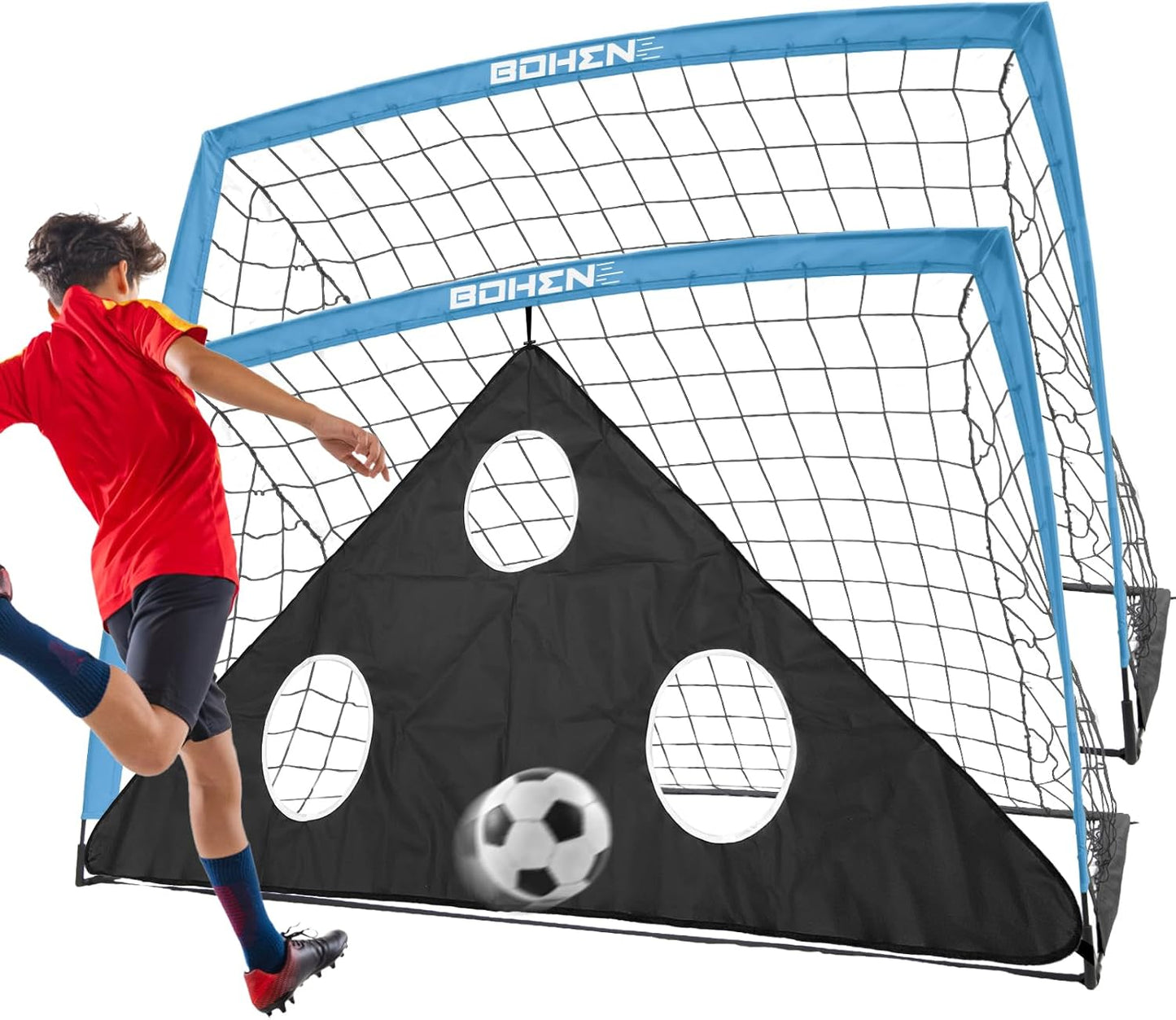 BOHEN 6x4FT Portable Soccer Goal for Kids - Easy to Use