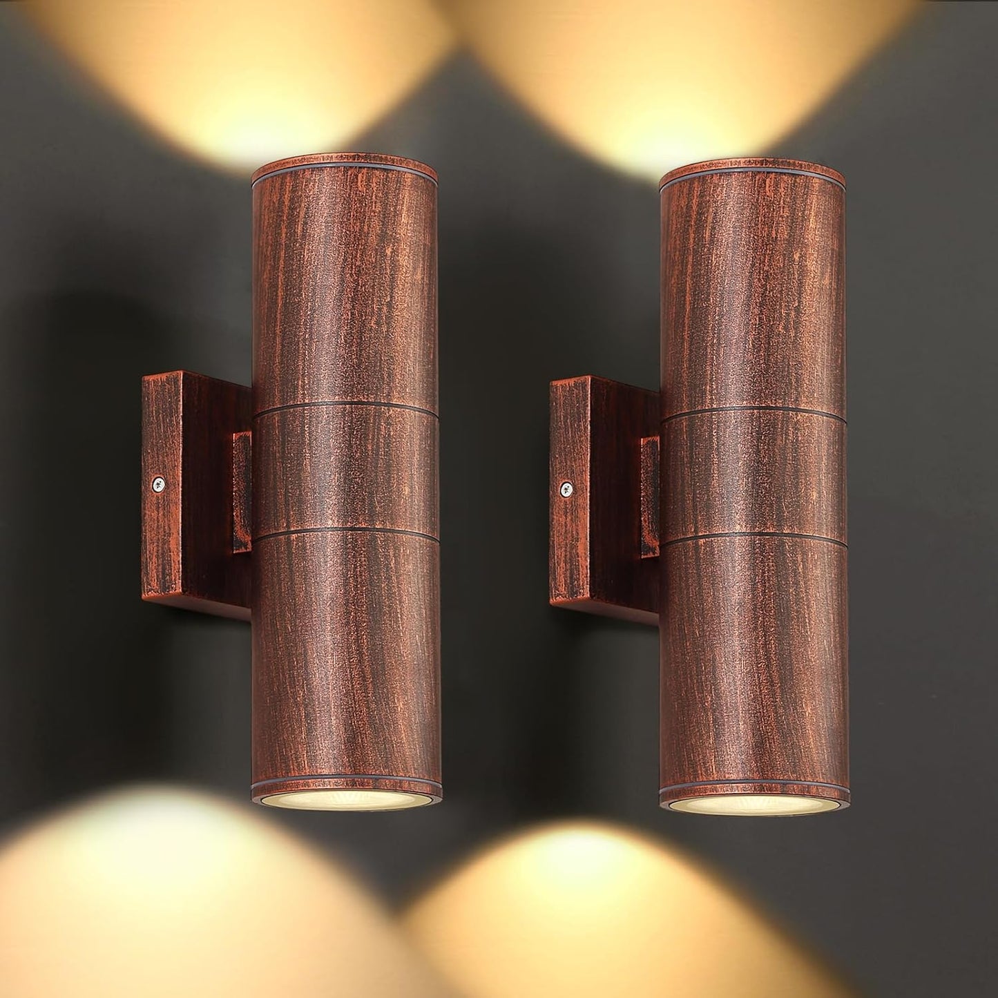 Outdoor Wall Lights 2 Packs - Modern Aluminum Up Down Lighting