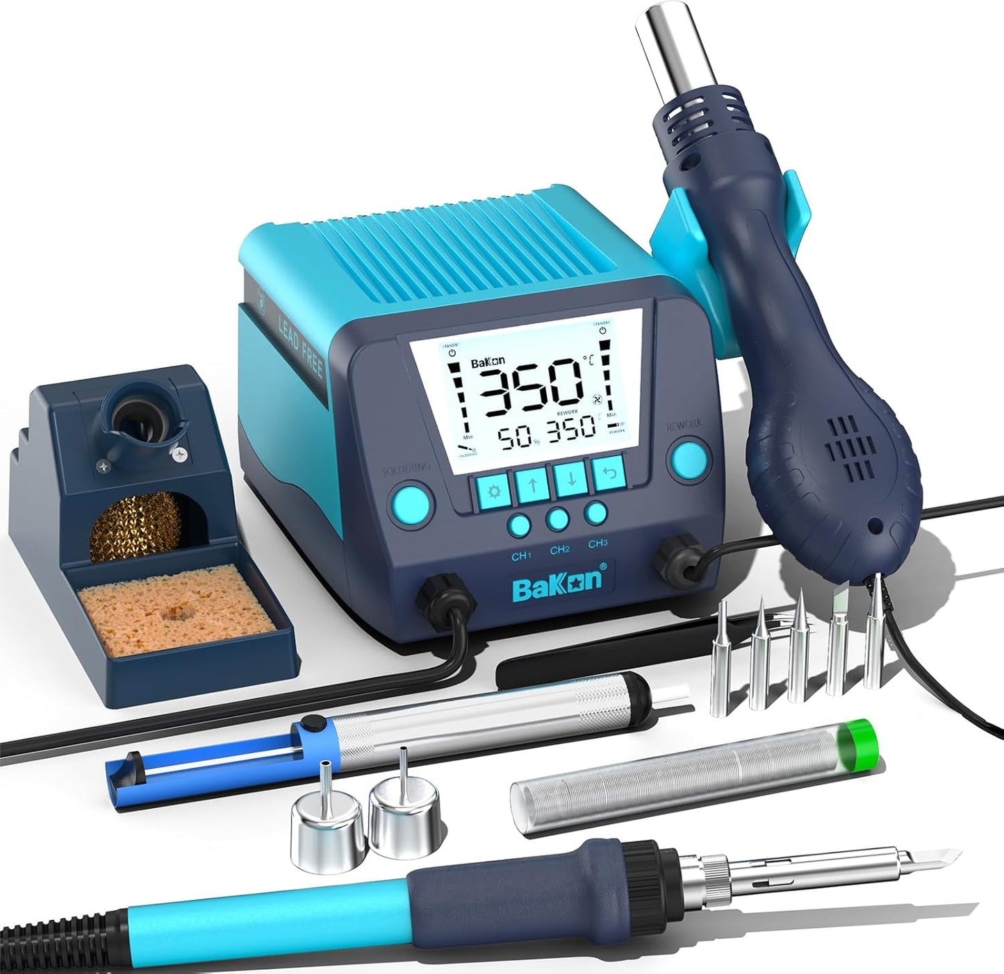 882 2-In-1 Digital Soldering Hot Air Rework Station Kit Review