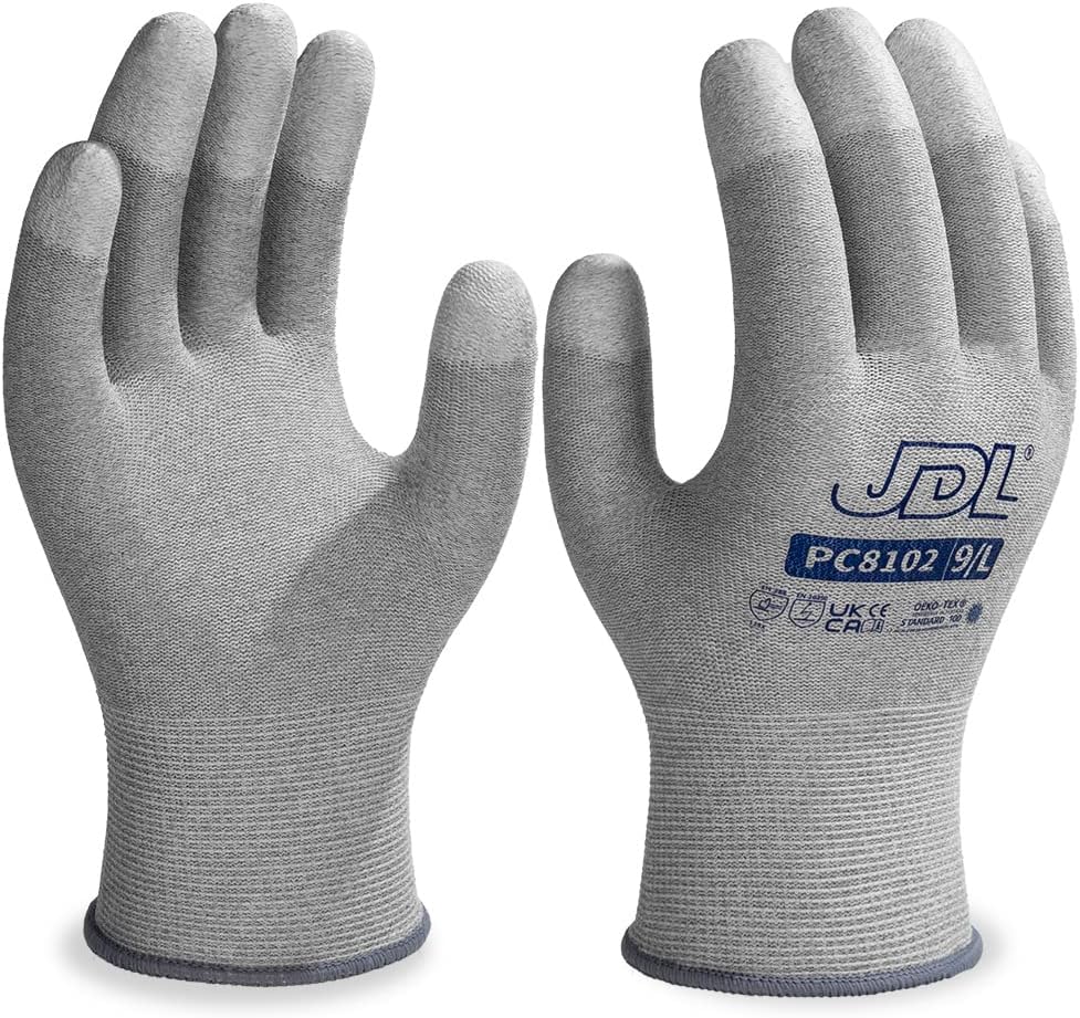 ESD Work Gloves for PC Building, Anti-Static, 6 pairs