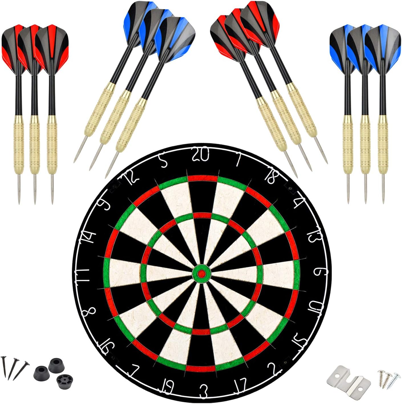 LinkVisions Dartboard with Staple-Free Bullseye for Ultimate Play