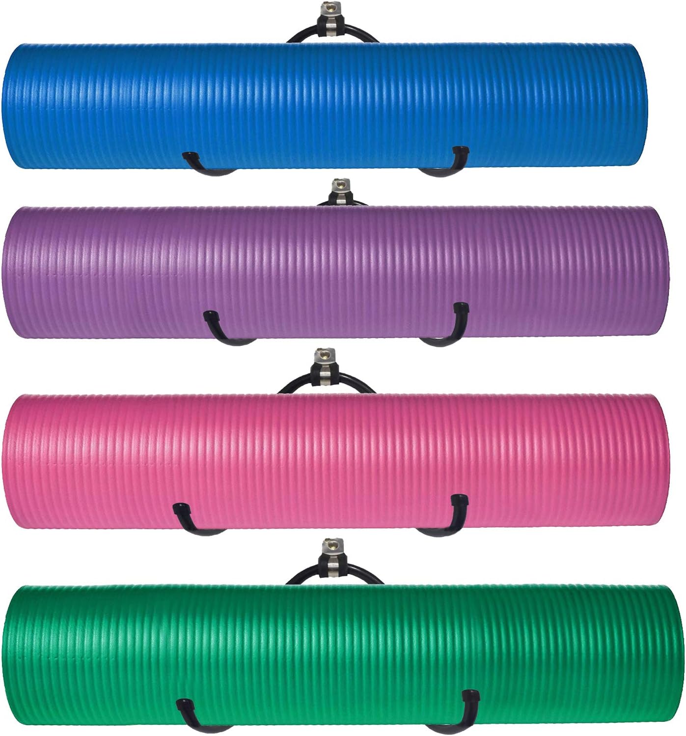 Space-Saving Yoga Mat & Foam Roller Wall Rack - Organize Your Fitness Gear!