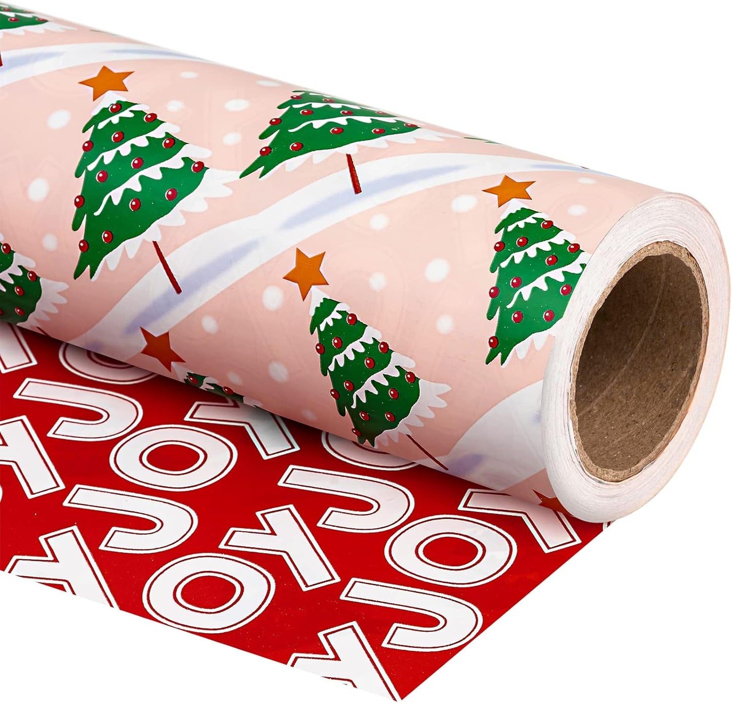 30 Inch Jumbo Reversible Christmas Wrapping Paper for Holidays