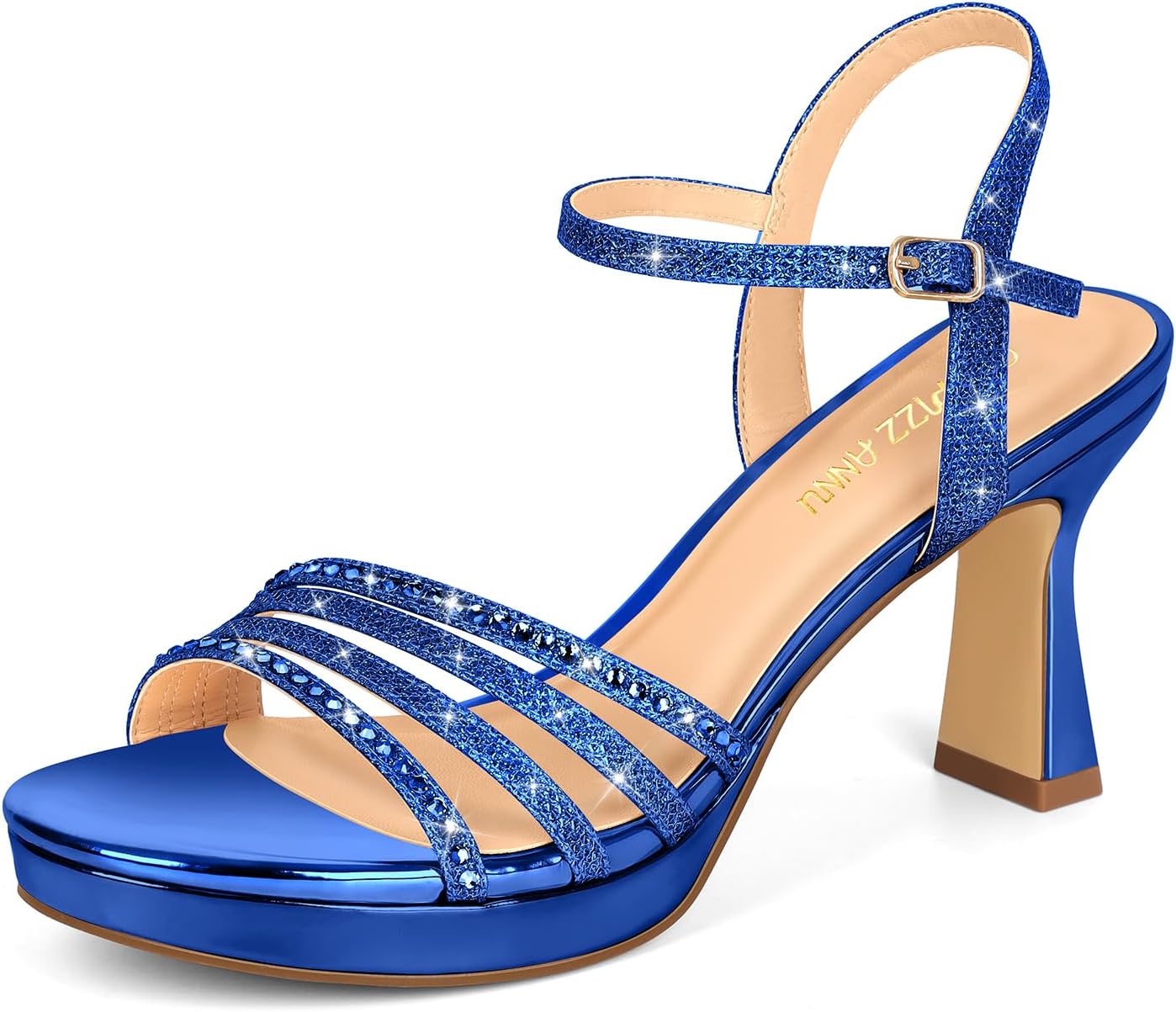 Lena Women's Platform Heels with Sparkly Rhinestones for Style
