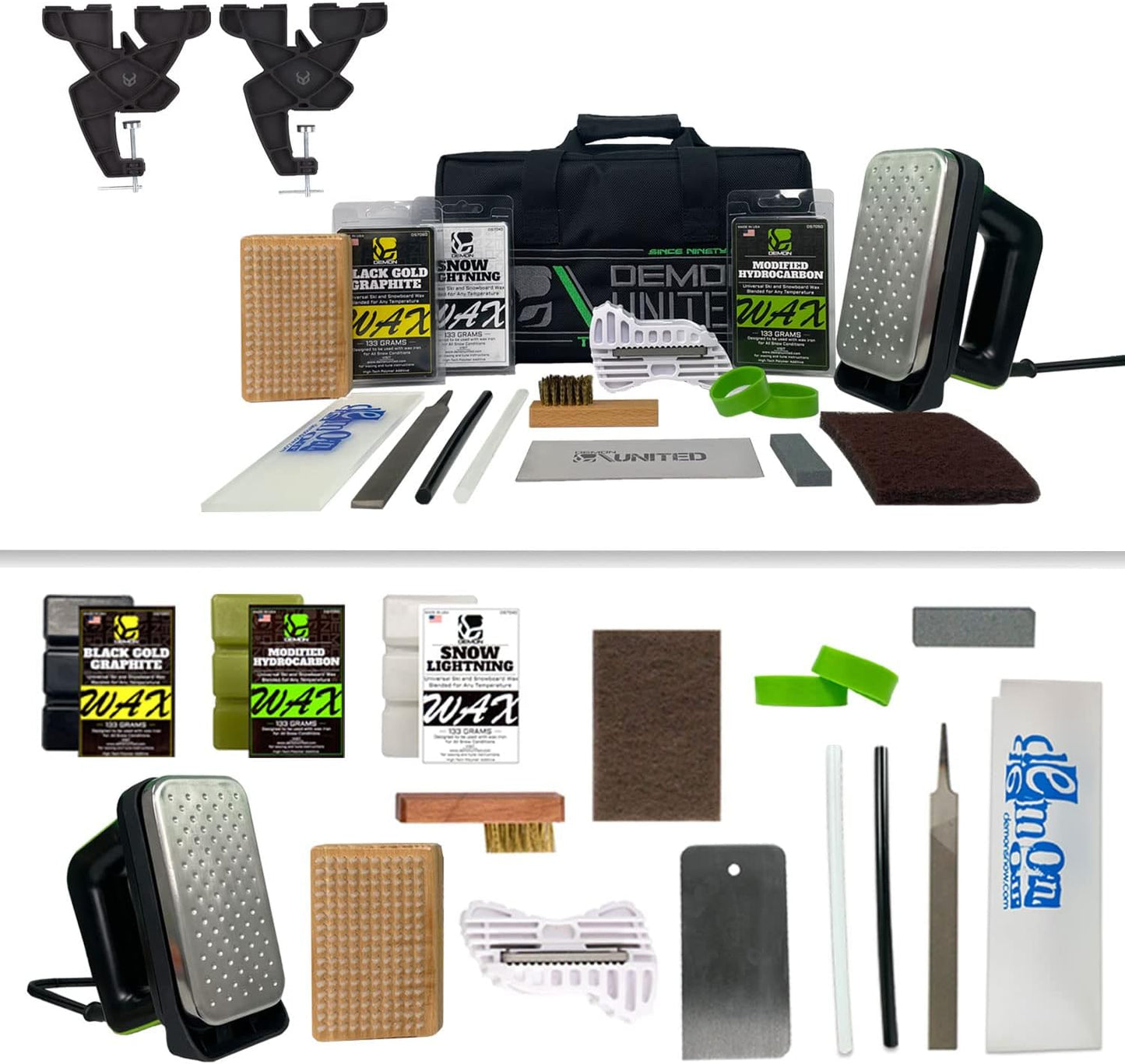 Demon Podium Delux Ski Snowboard Tune Kit - Ultimate Waxing Solution