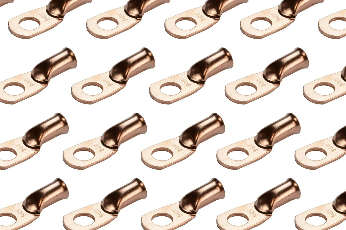 TEMCo 100 Pack Bare Copper Welding Battery Cable Ends for Durability