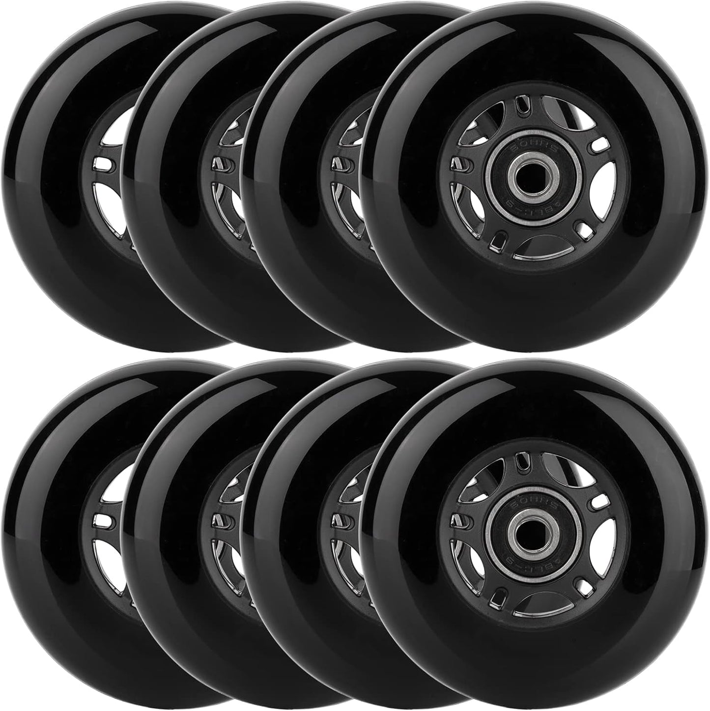 Inline Skate Wheels for Outdoor and Indoor Use - 8-Pack