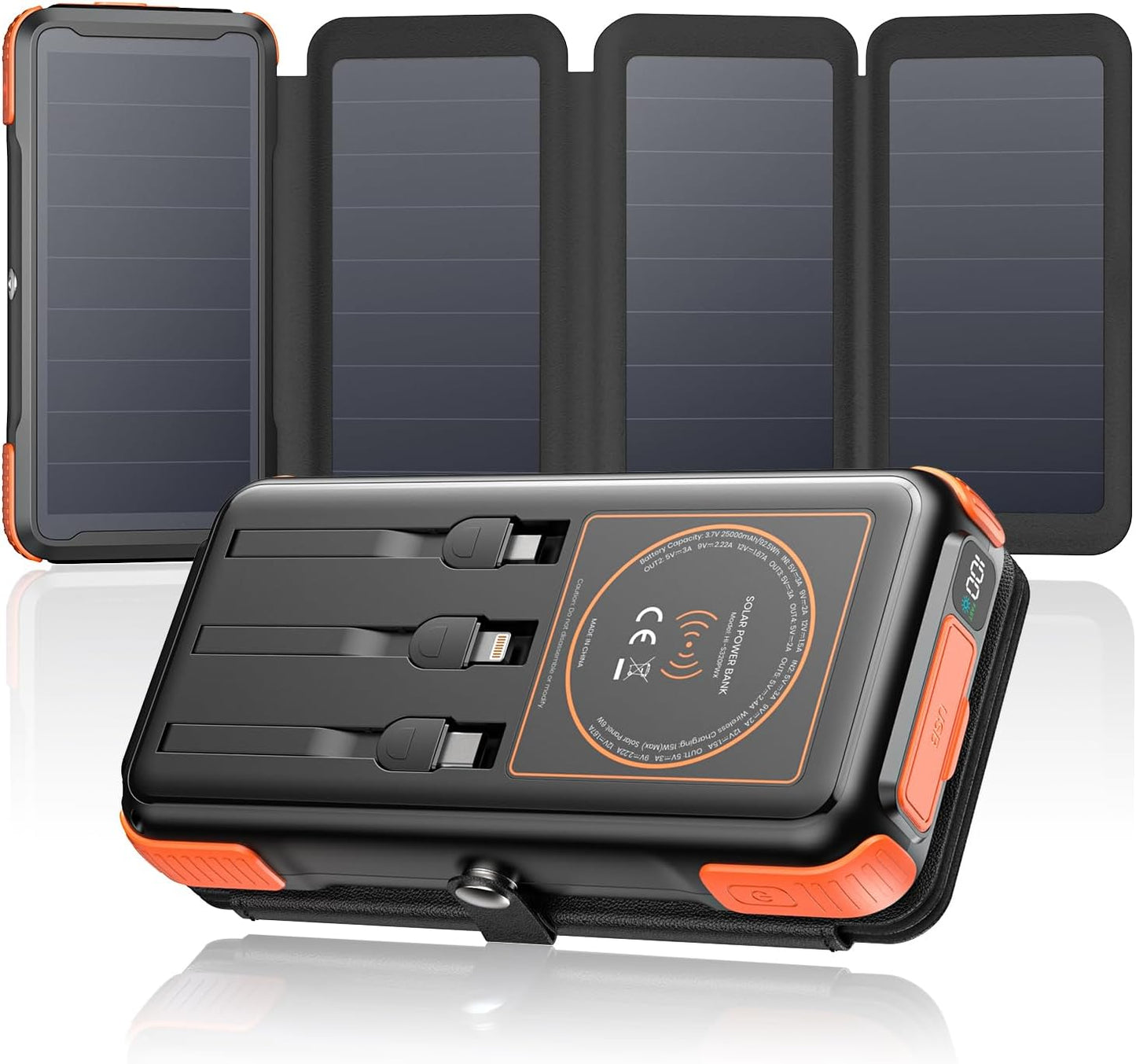 SOARAISE 25000mAh Solar Charger: Fast Charging Power Bank