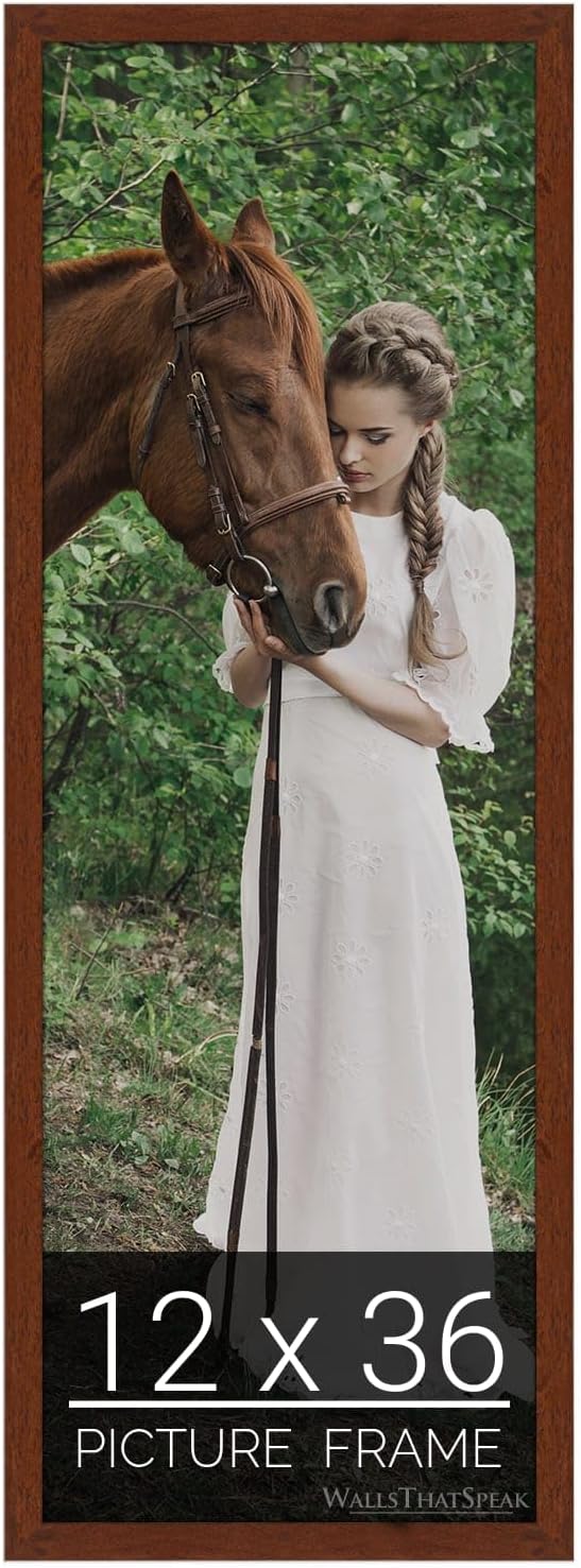 Dark Walnut Rustic Pine Picture Frame for Puzzles and Photos