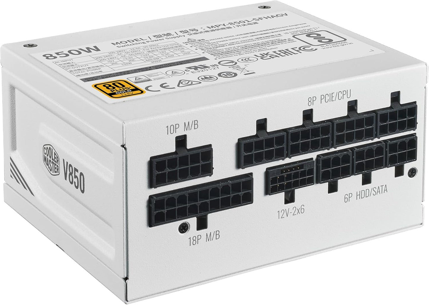 Cooler Master V850 White SFX Gold ITX Power Supply for Mini Builds