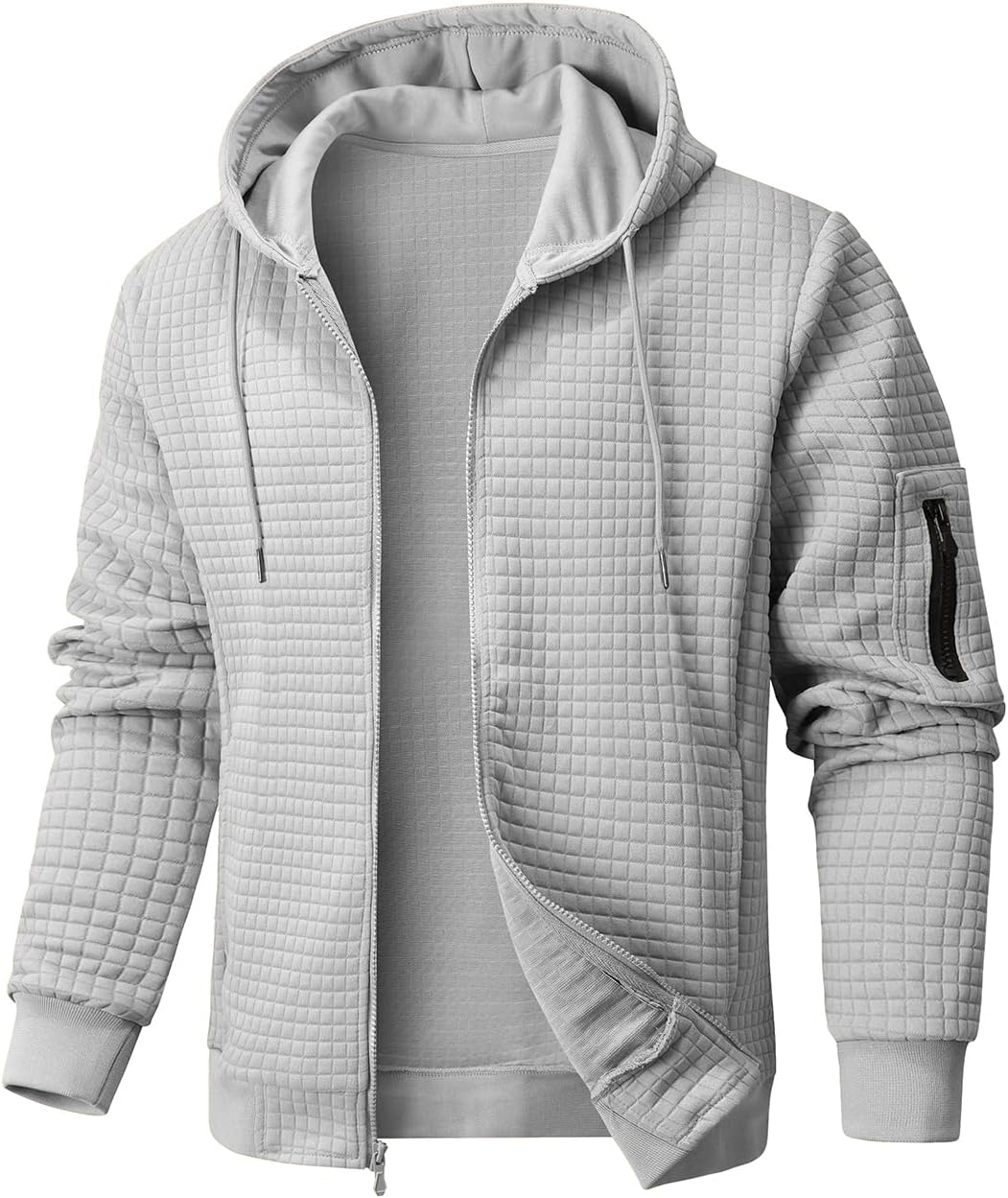 Mens Zip Up Hoodie Full-Zip Sweatshirt for Stylish Comfort