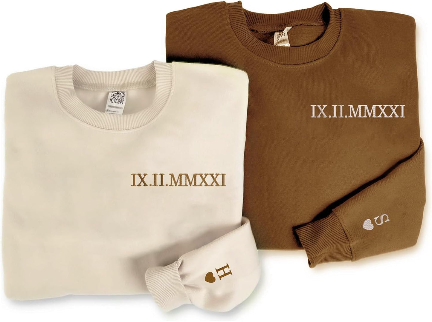 Custom Roman Numeral Couples Sweatshirts | LullabyMall