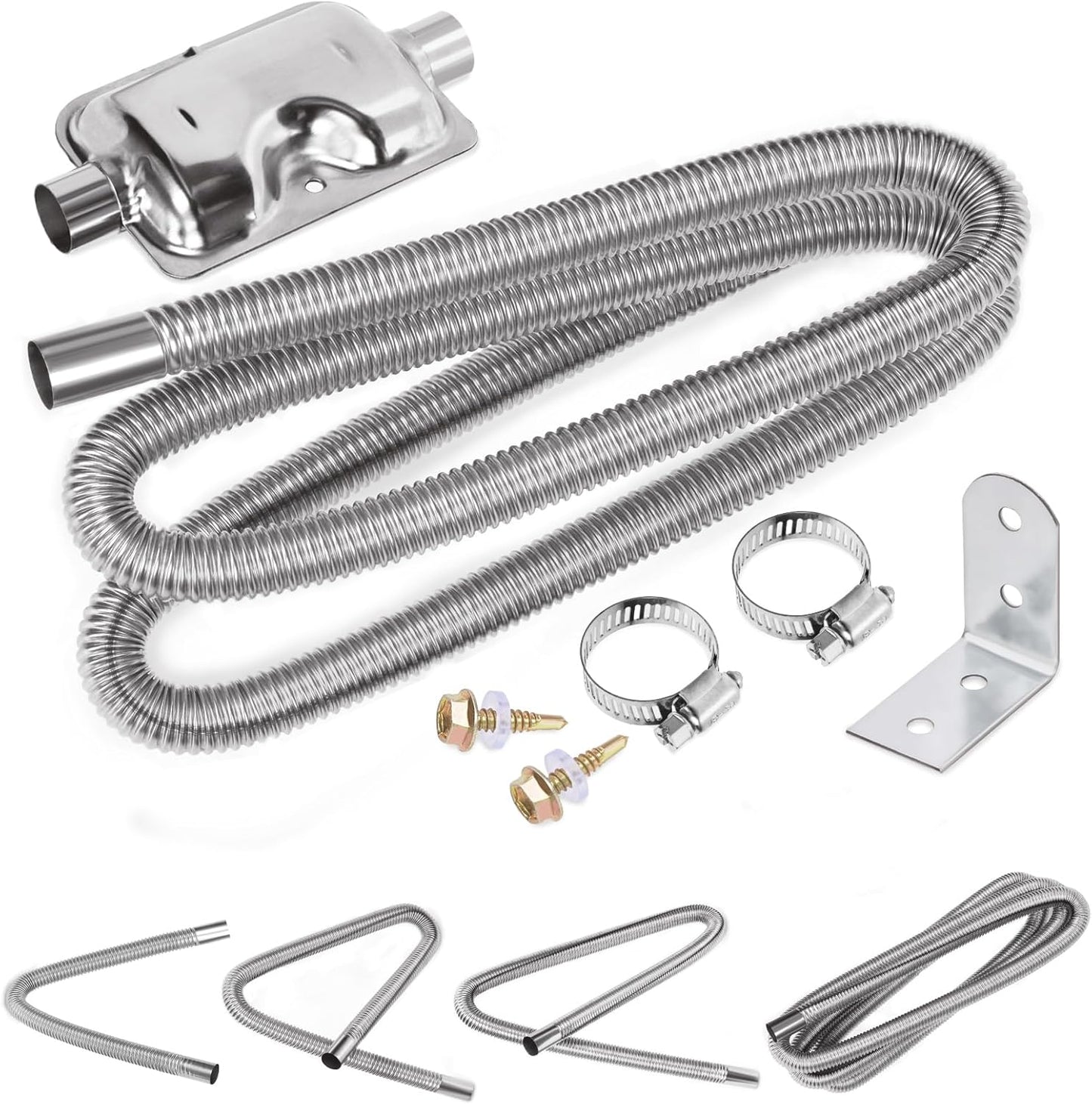 Swpeet Stainless Steel Exhaust Pipe Kit - Enhance Car Performance