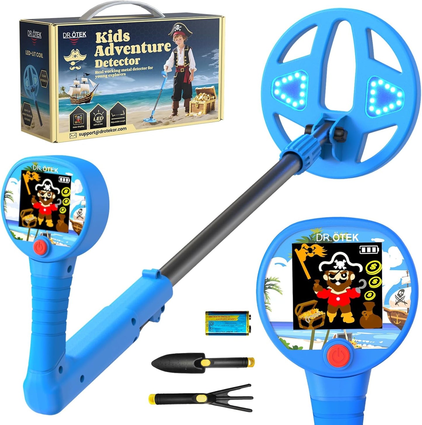 Kids Metal Detector with Color LCD Display for Outdoor Fun