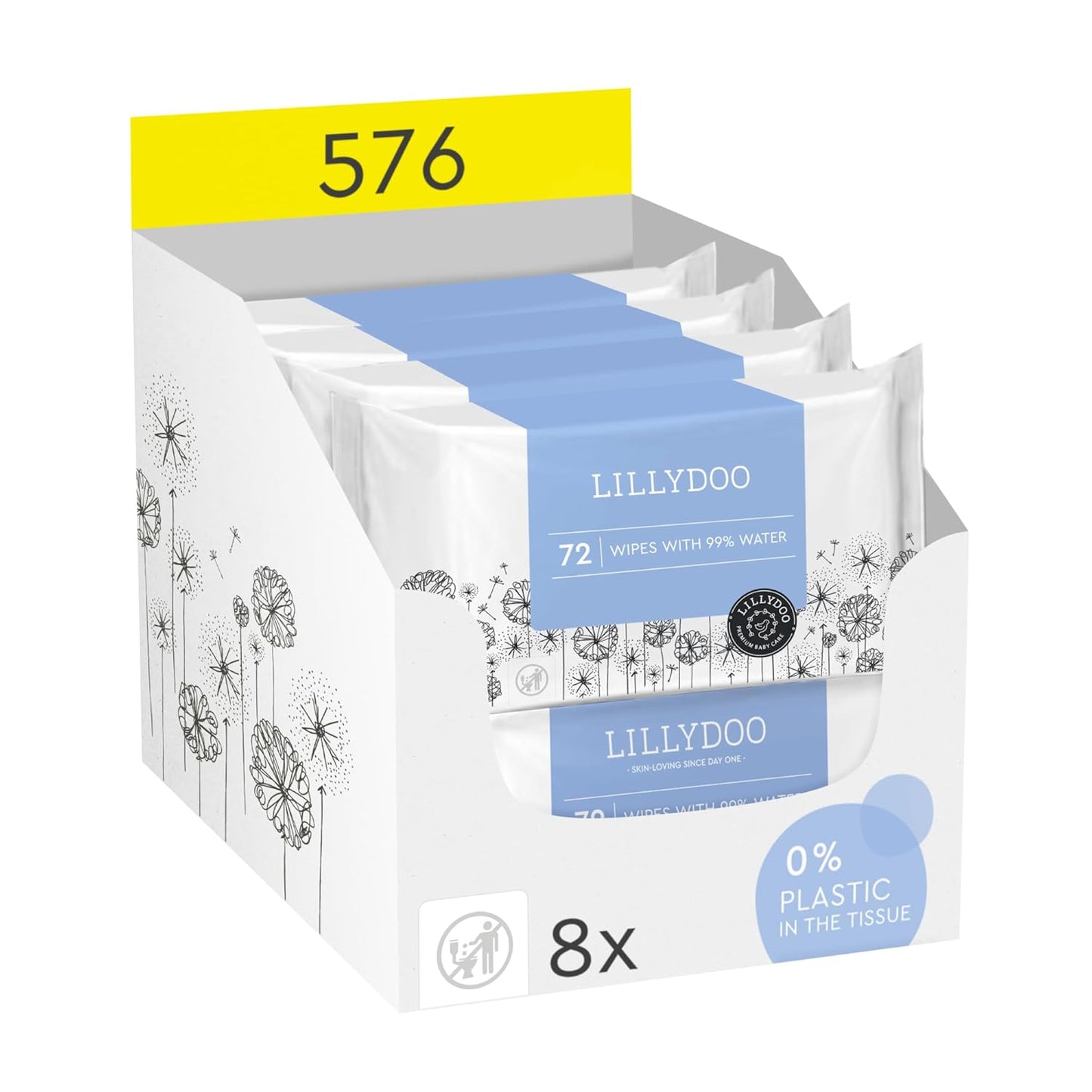 Hypoallergenic Baby Wipes with 99% Water for Sensitive Skin