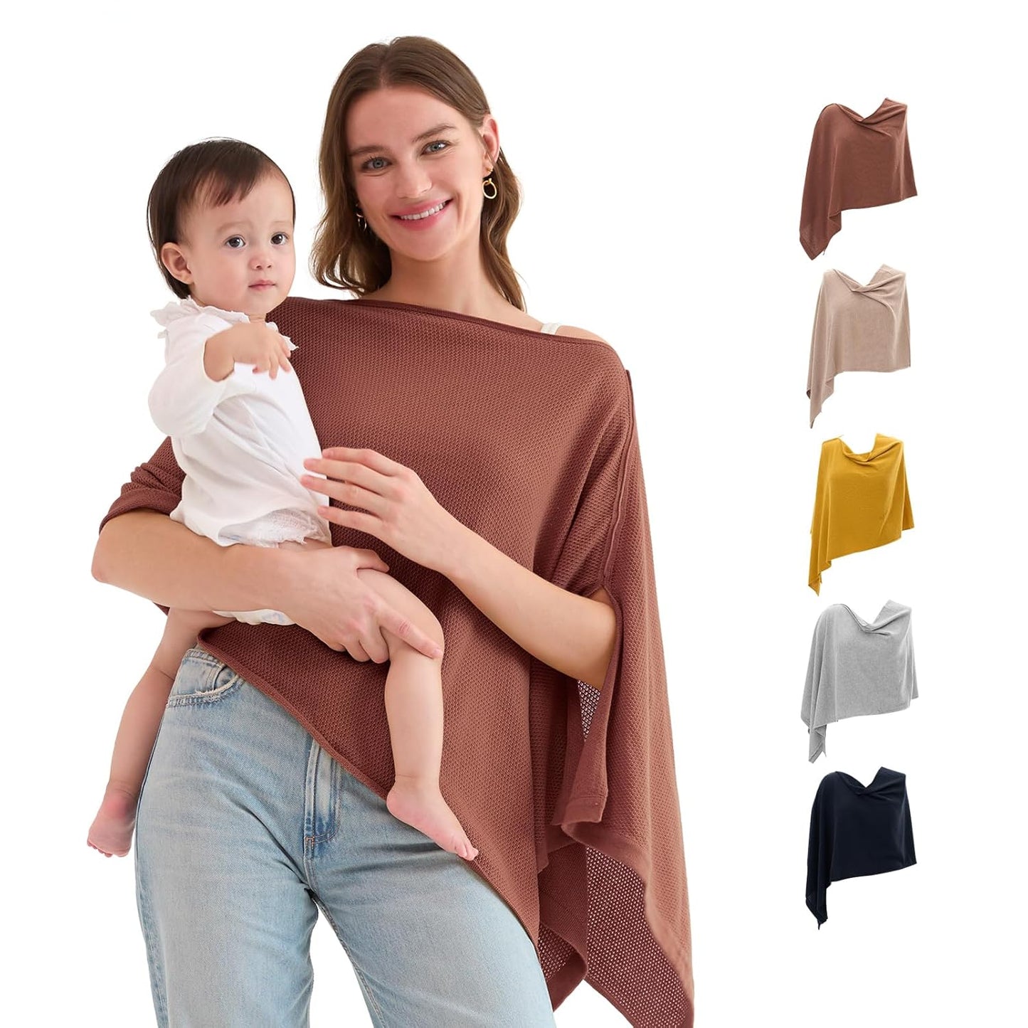 Momcozy Nursing Cover for Breastfeeding - Soft Privacy Poncho