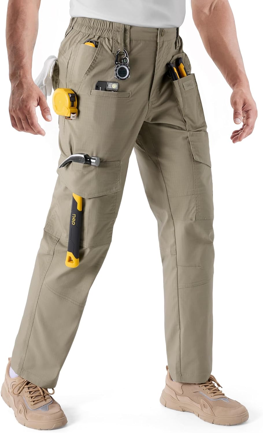 IGOLUMON Men's Stretch Tactical Pants for Outdoor Work and Hiking