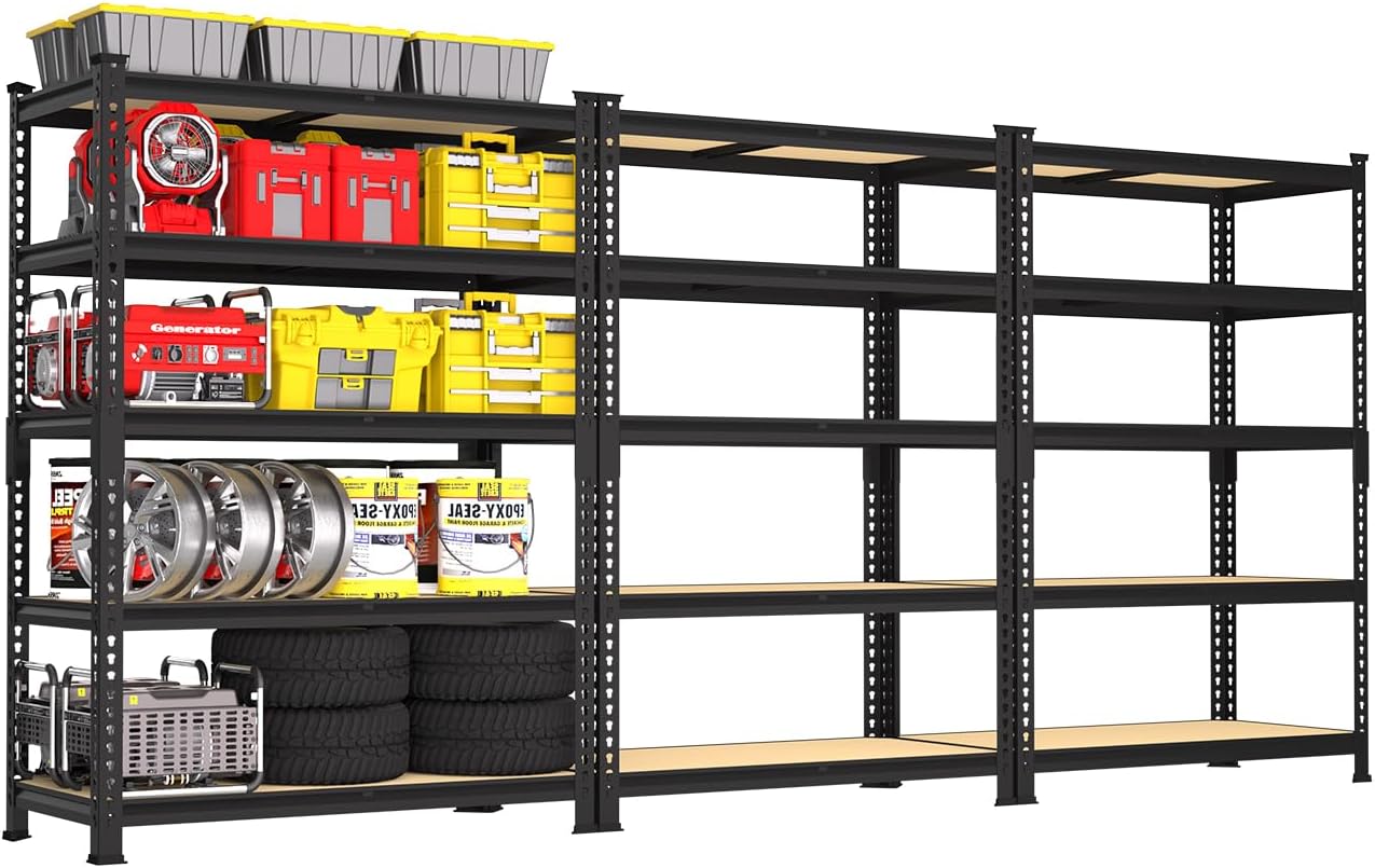 Heavy Duty 5 Tier Storage Shelves for Garage and Home Use