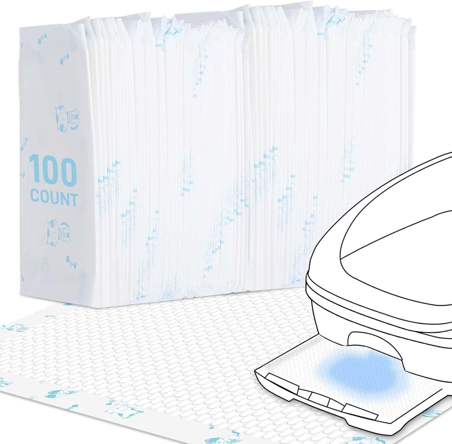 Super Absorbent Cat Pee Pads for Breez Litter Box System