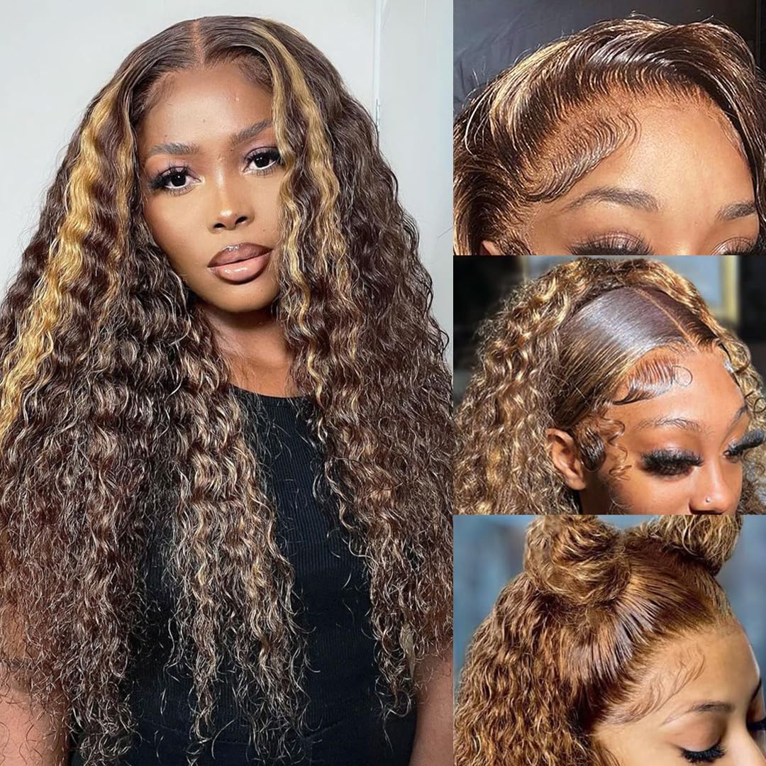 Highlight Ombre HD Transparent Lace Front Wigs for Women