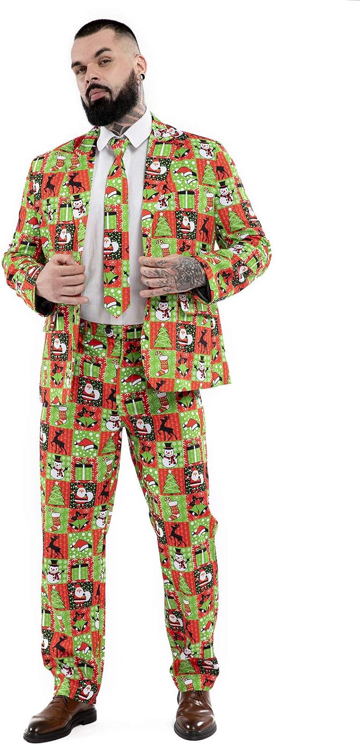 Men's Christmas Party Suit Funny Costume for Festive Fun