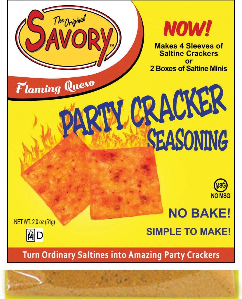 Savory Saltine Seasoning Flaming Queso 4 Pack for Flavor Lovers