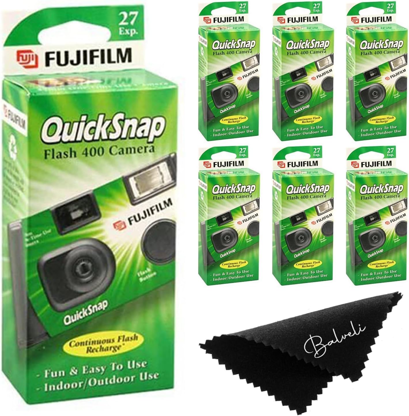 6 Pack Fuji Quicksnap Disposable Camera Set - Capture Every Moment!