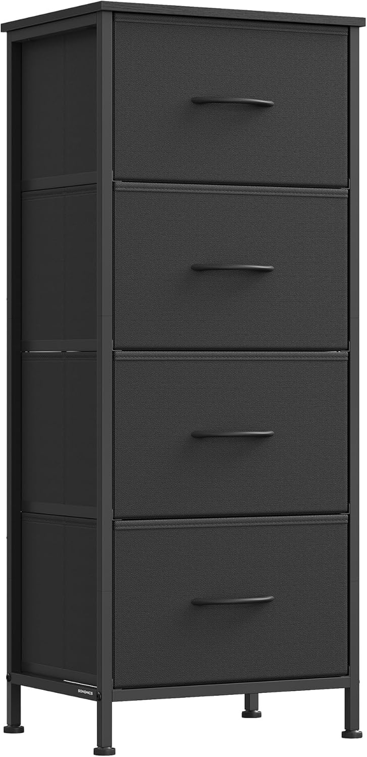 SONGMICS Dresser for Bedroom with 4 Non-Woven Fabric Drawers