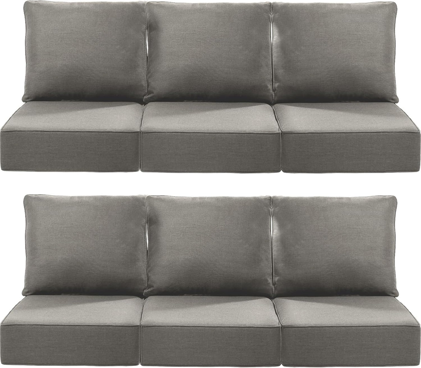 Luxury Outdoor Deep Seat Cushions Set of 6 for Patio Comfort
