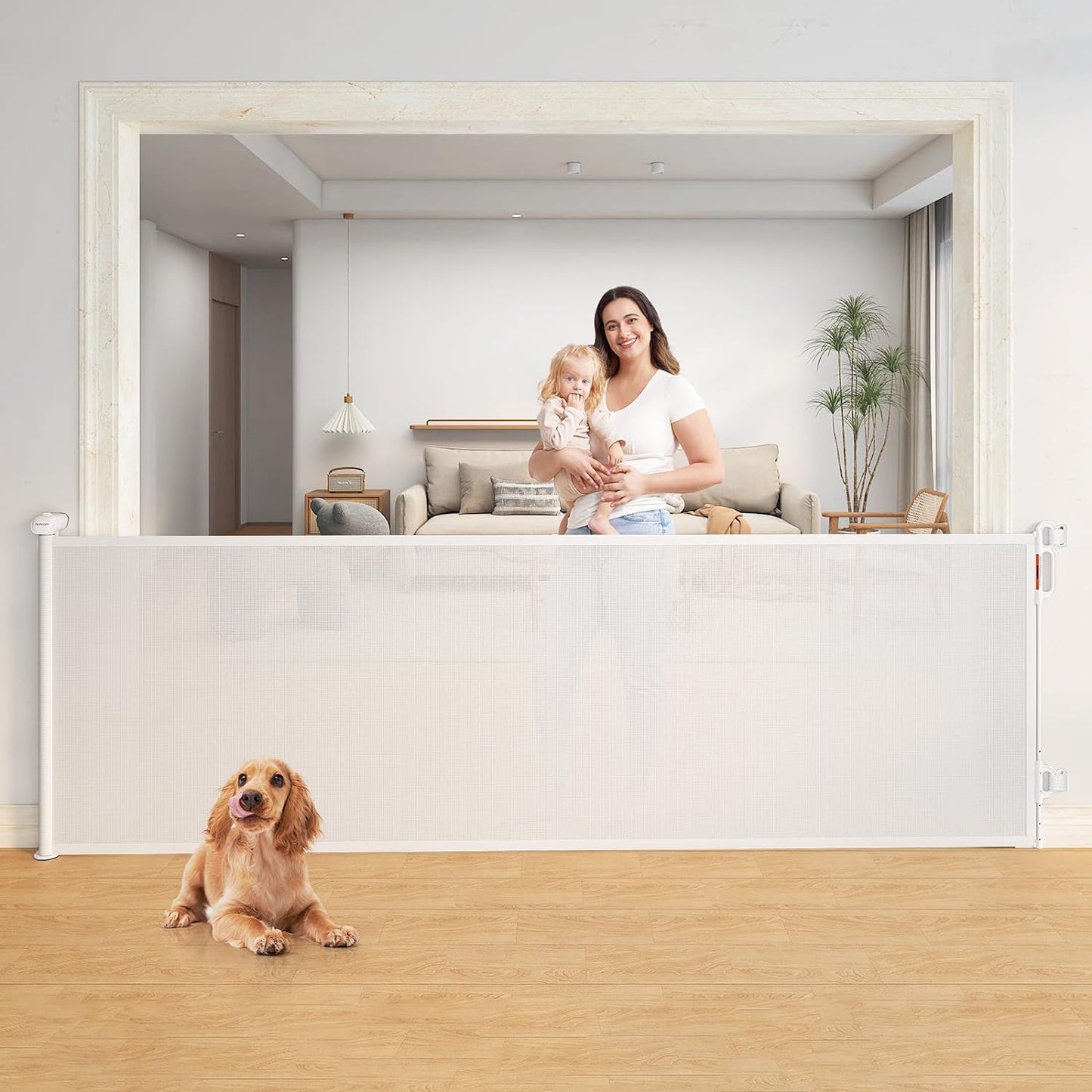 Momcozy Extra Wide Retractable Baby Gate - Ultimate Safety for Kids & Pets