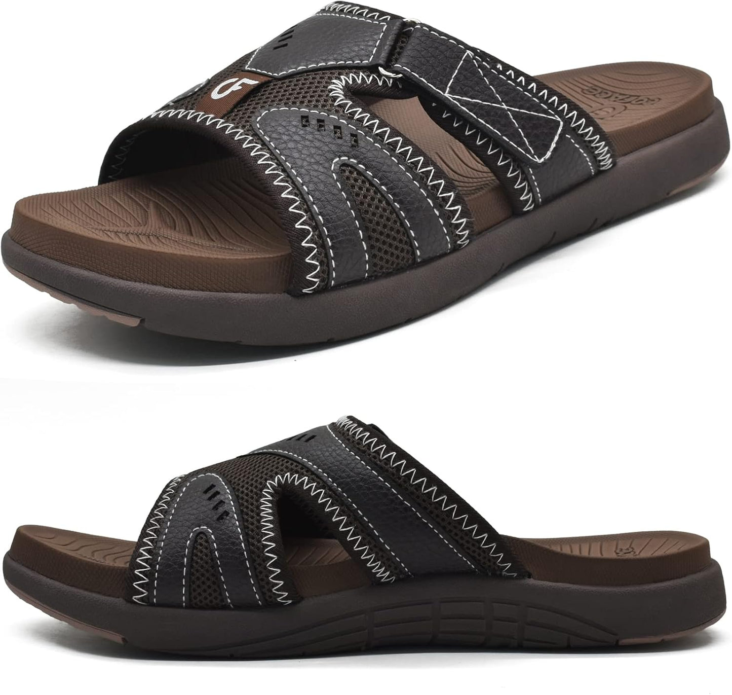 COFACE Mens Sport Recovery Sandals for Plantar Fasciitis Relief