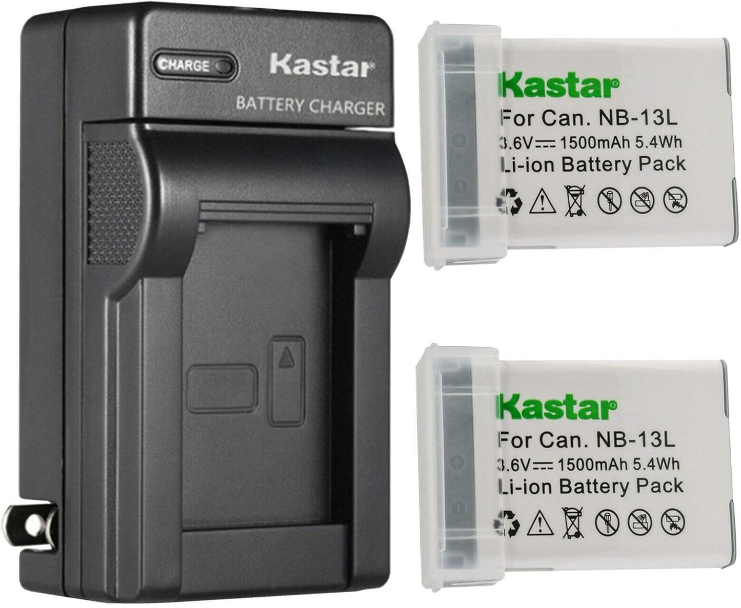 Kastar 2-Pack Battery and Charger for Canon PowerShot Cameras