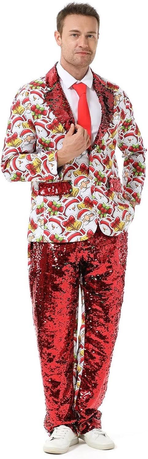 Men's Christmas Party Suit Funny Costume for Festive Fun