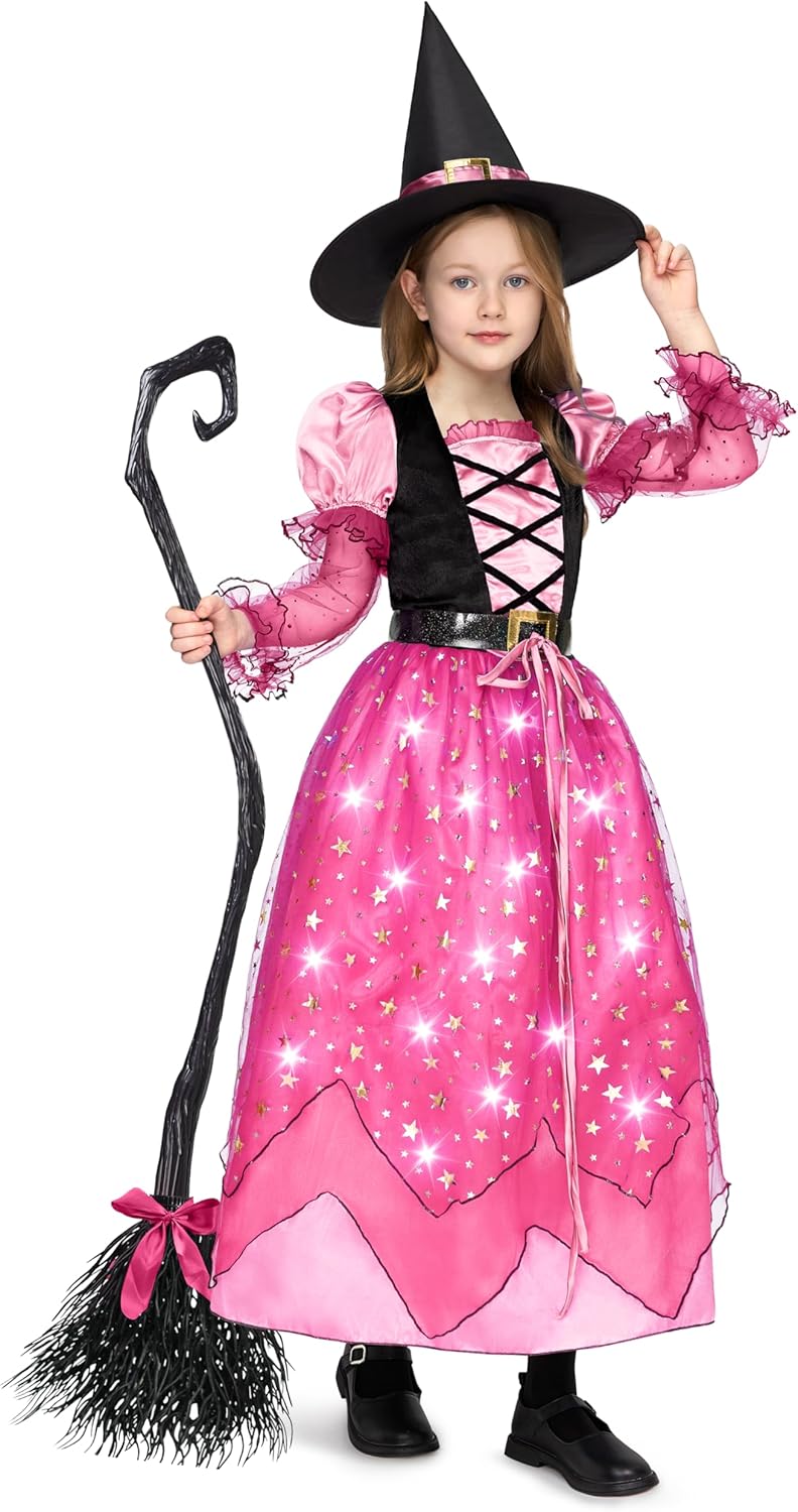 Enchanting Girls Witch Costume for Halloween Fun and Role Play