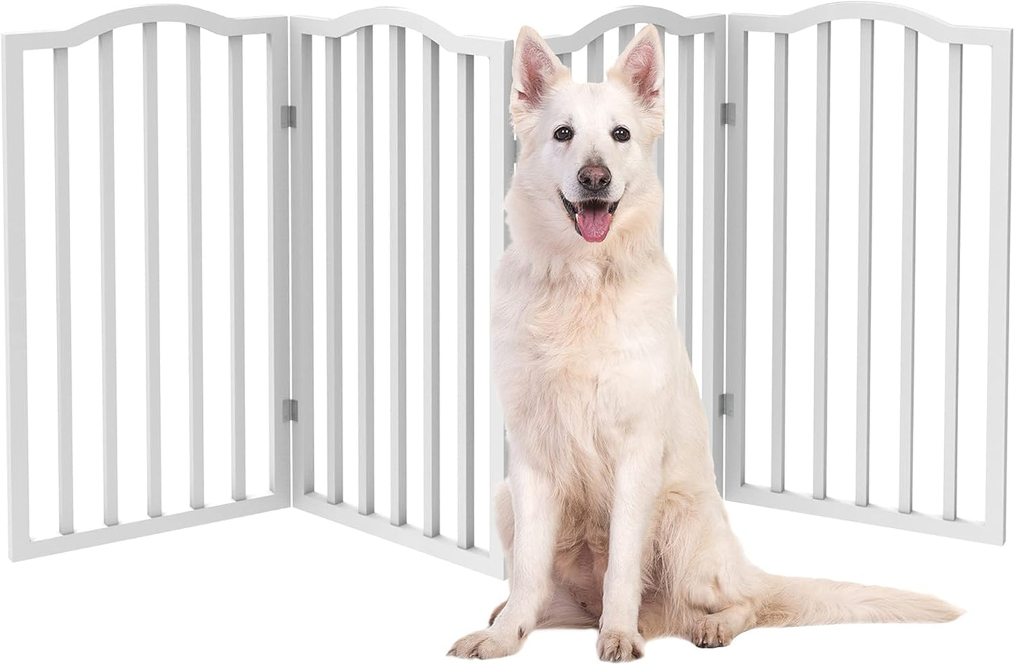 Indoor Foldable Dog Fence - 4-Panel Pet Gate for Home Use
