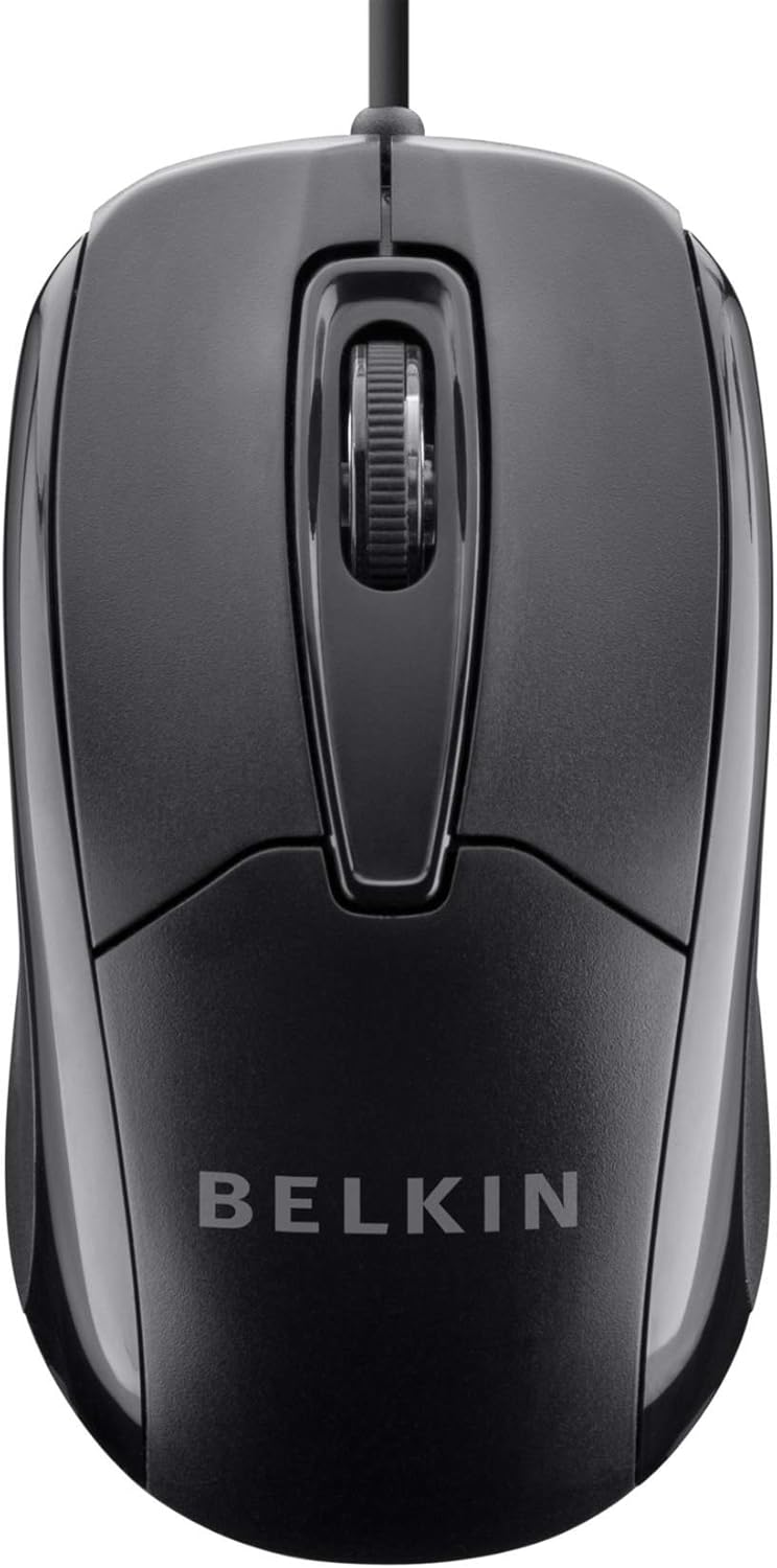 Belkin Ambidextrous Ergonomic Mouse - 800 DPI Wired