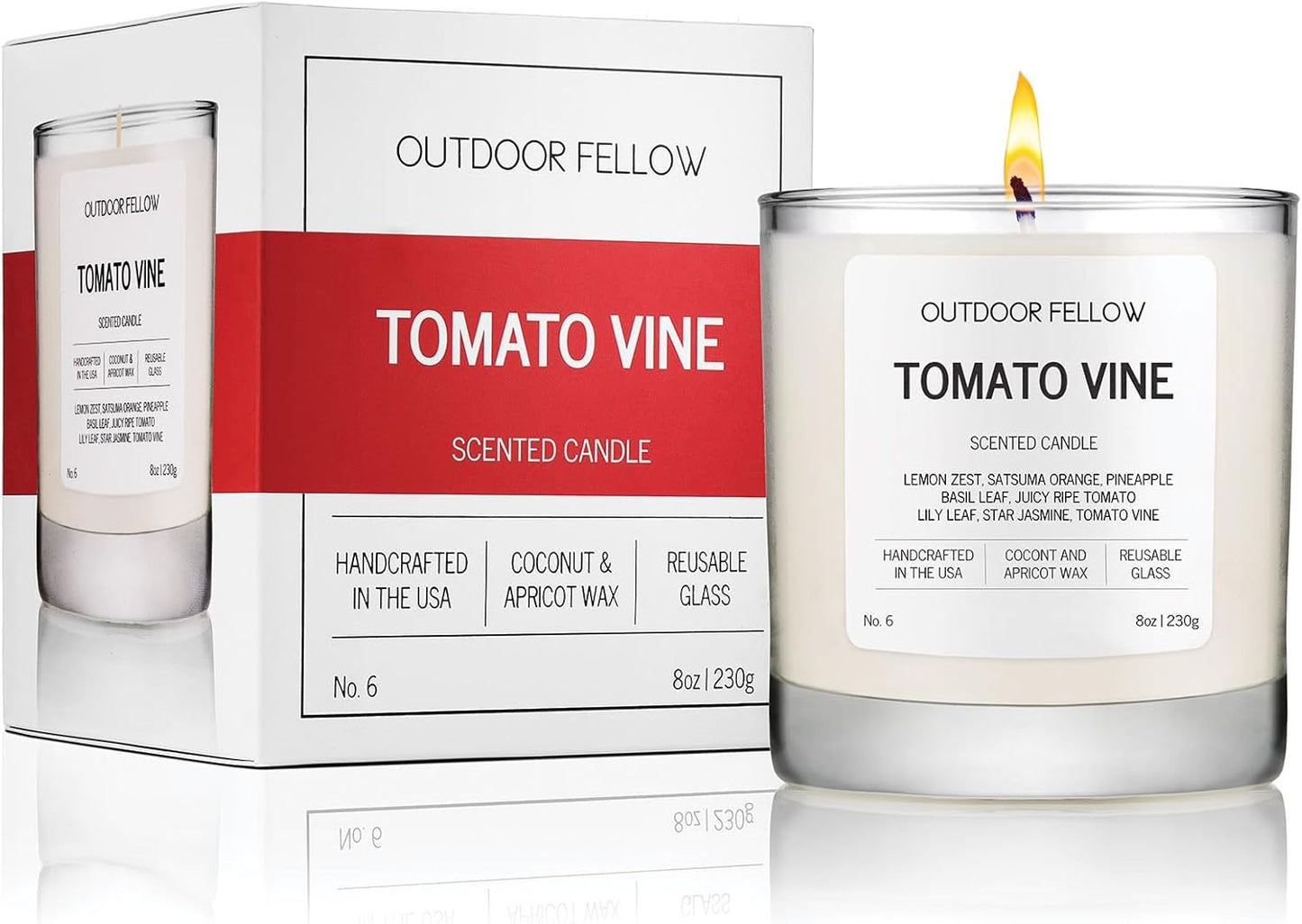 Tomato Vine Scented Candle for a Fresh Garden Aroma Experience