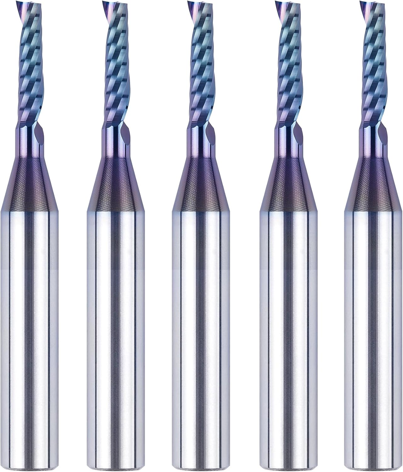SpeTool 5PCS Single Flute CNC Router Bits for Precision Cutting