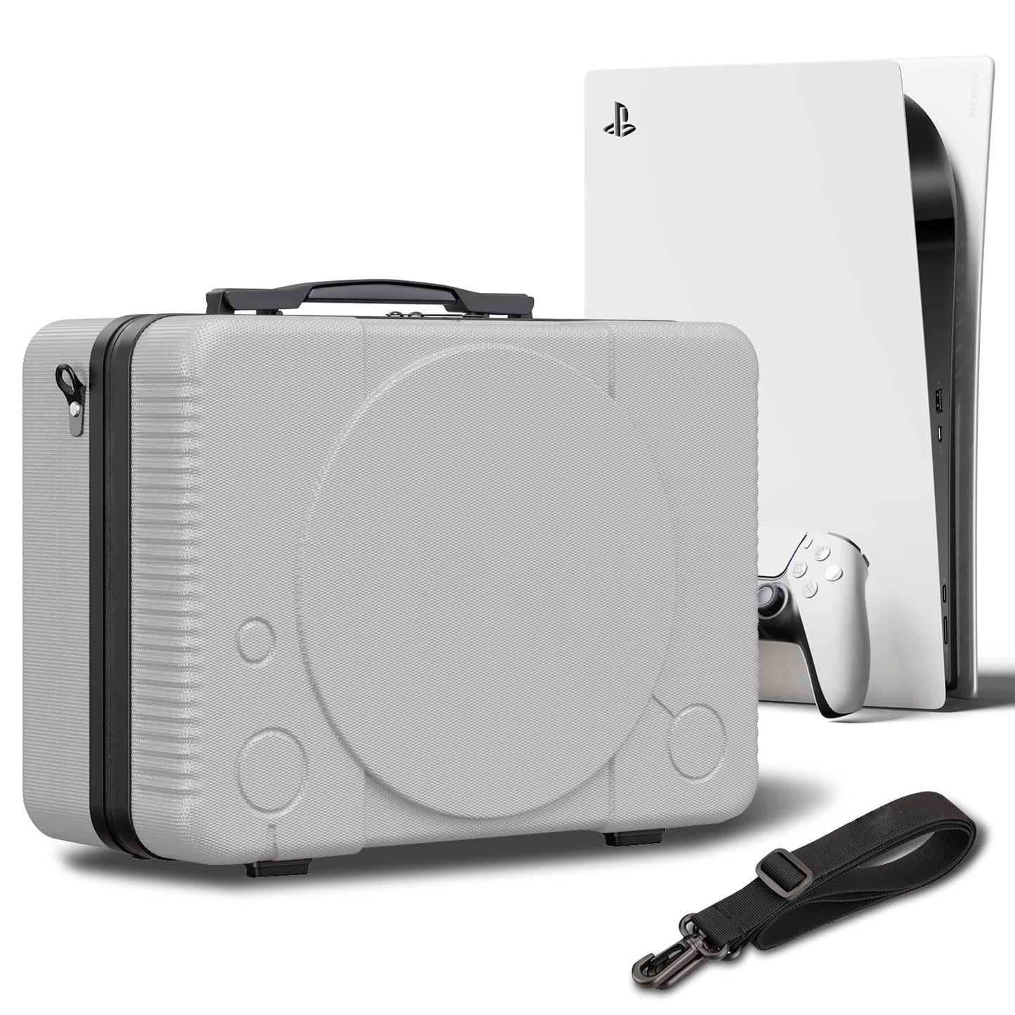 PS5 Carrying Case with Hard Shell for PlayStation 5 Accessories