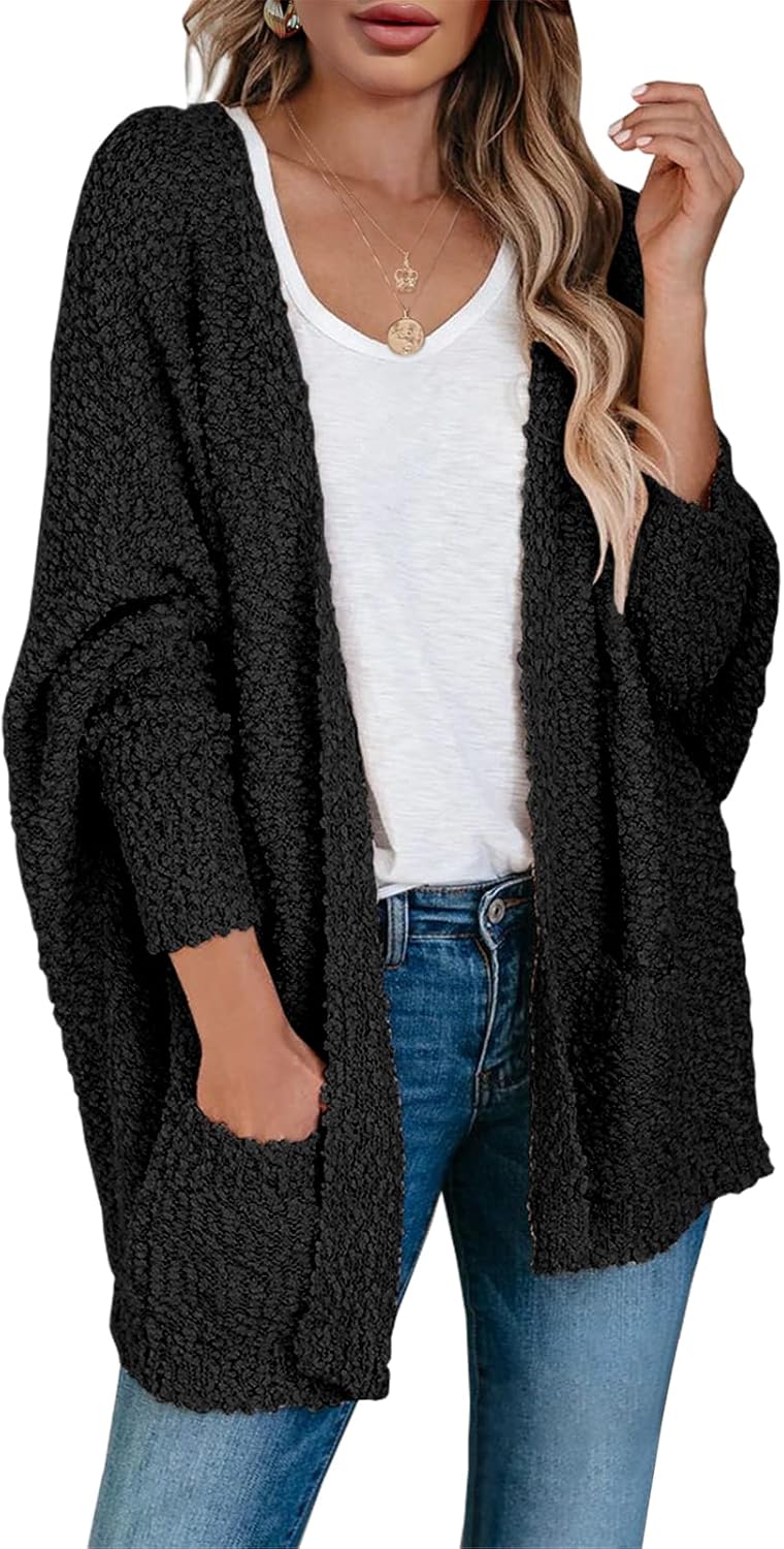 Saodimallsu Women's Chunky Popcorn Cardigan for Cozy Style