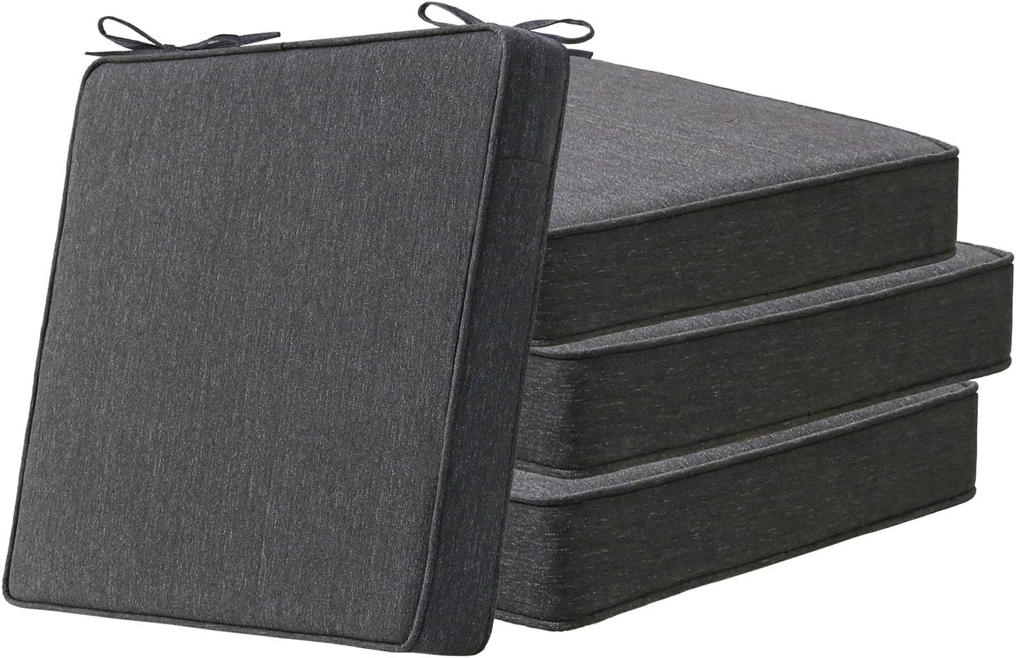 Square Corner Seat Cushions Set of 4 for Indoor Outdoor Use