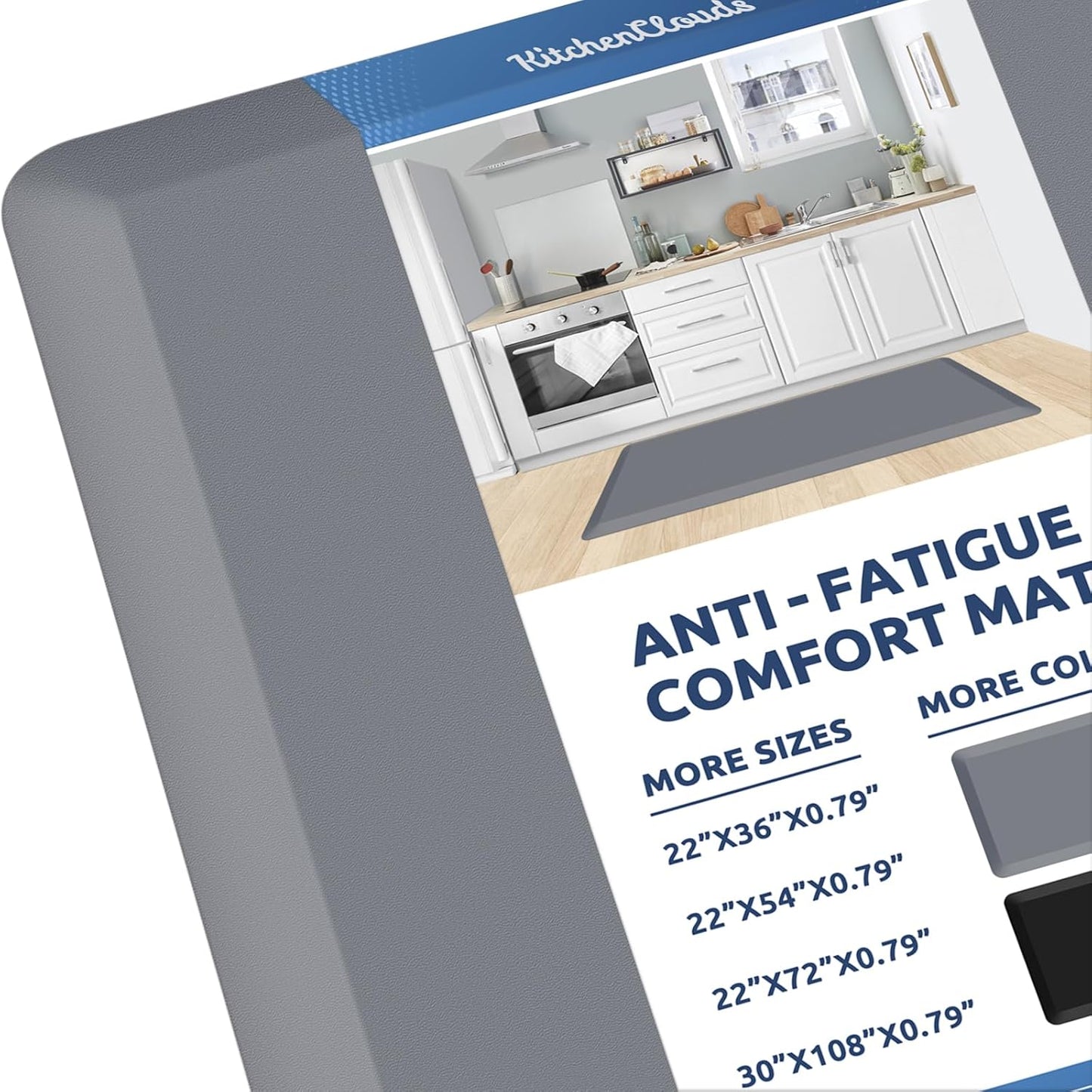 KitchenClouds Anti Fatigue Kitchen Mat for Comfort and Support