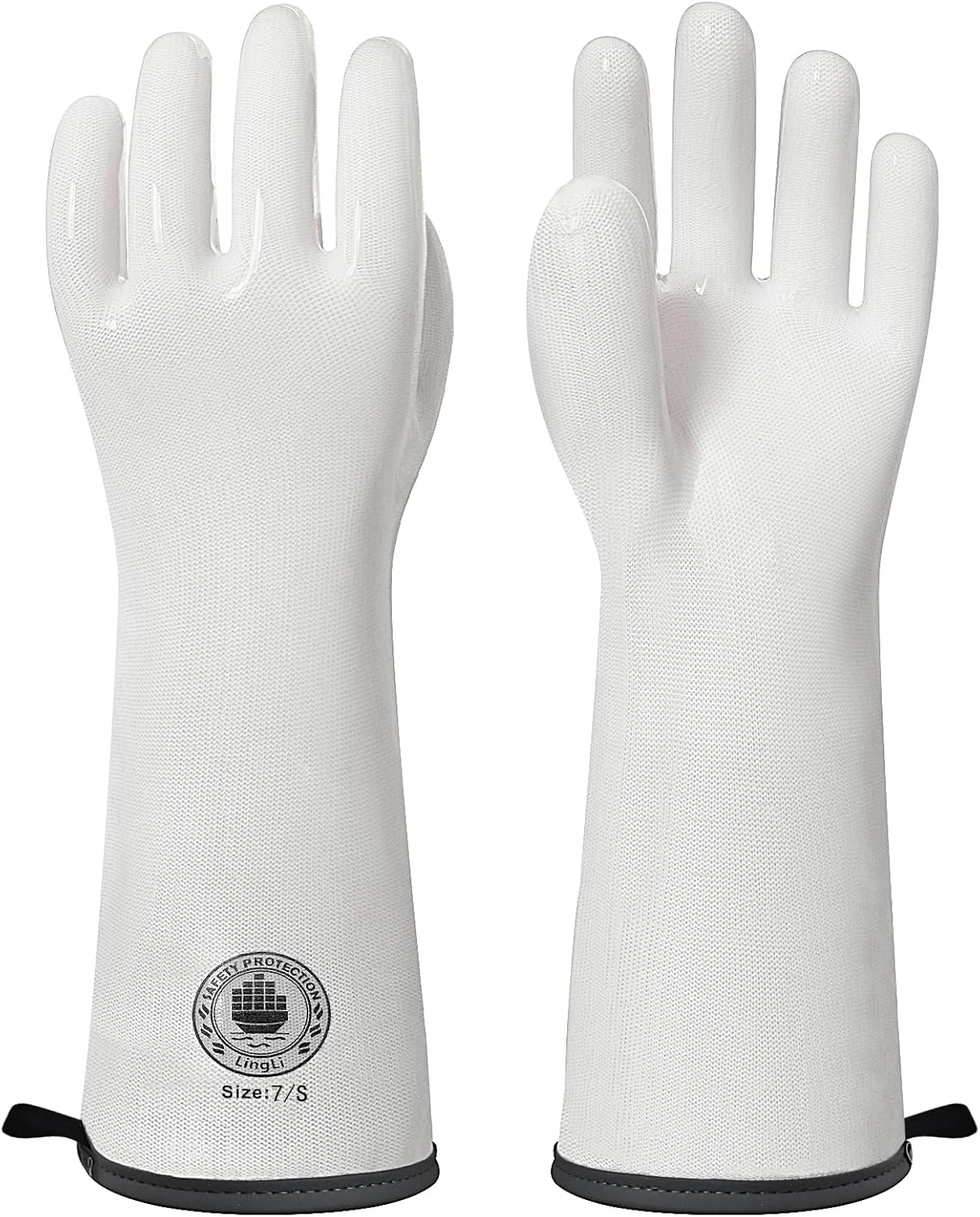 Silicone Oven Gloves - 15in Extra Long Heat Resistant Mitts